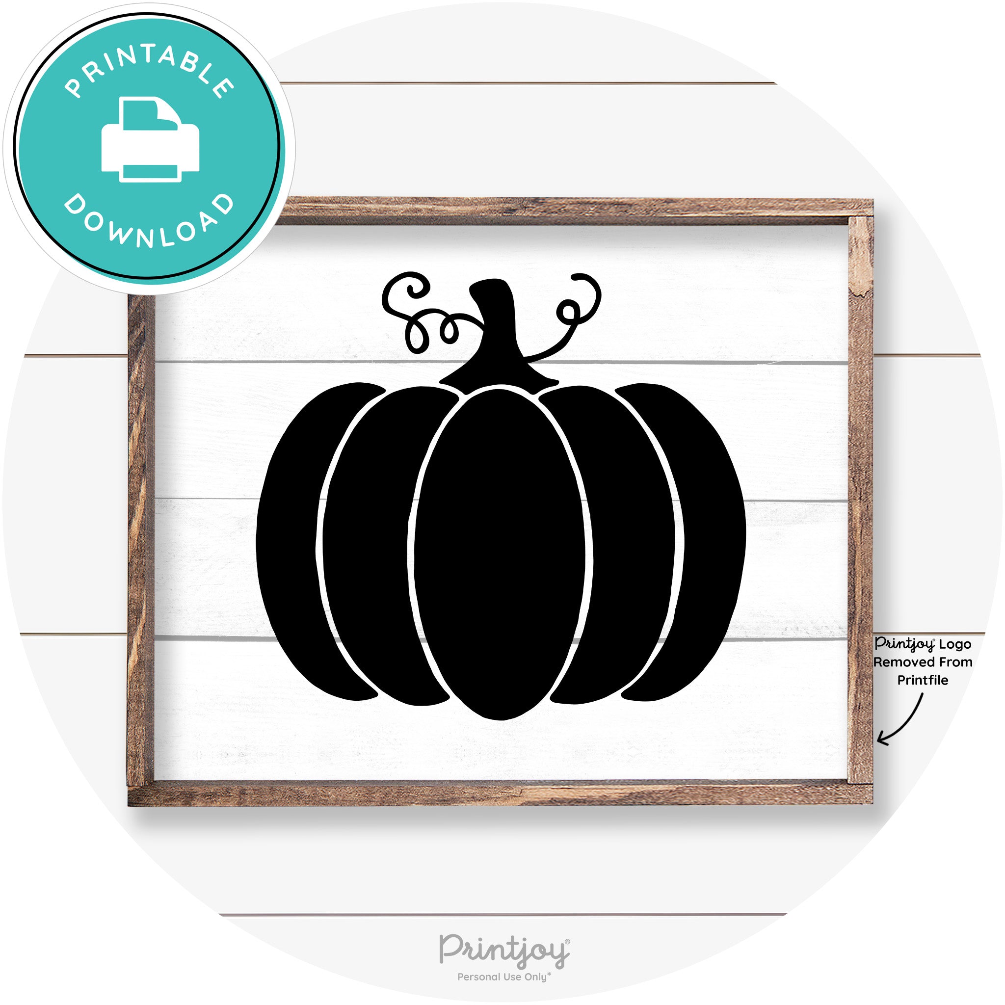 Pumpkin Thanksgiving Cute Farmhouse Wall Art Decor Free Printable