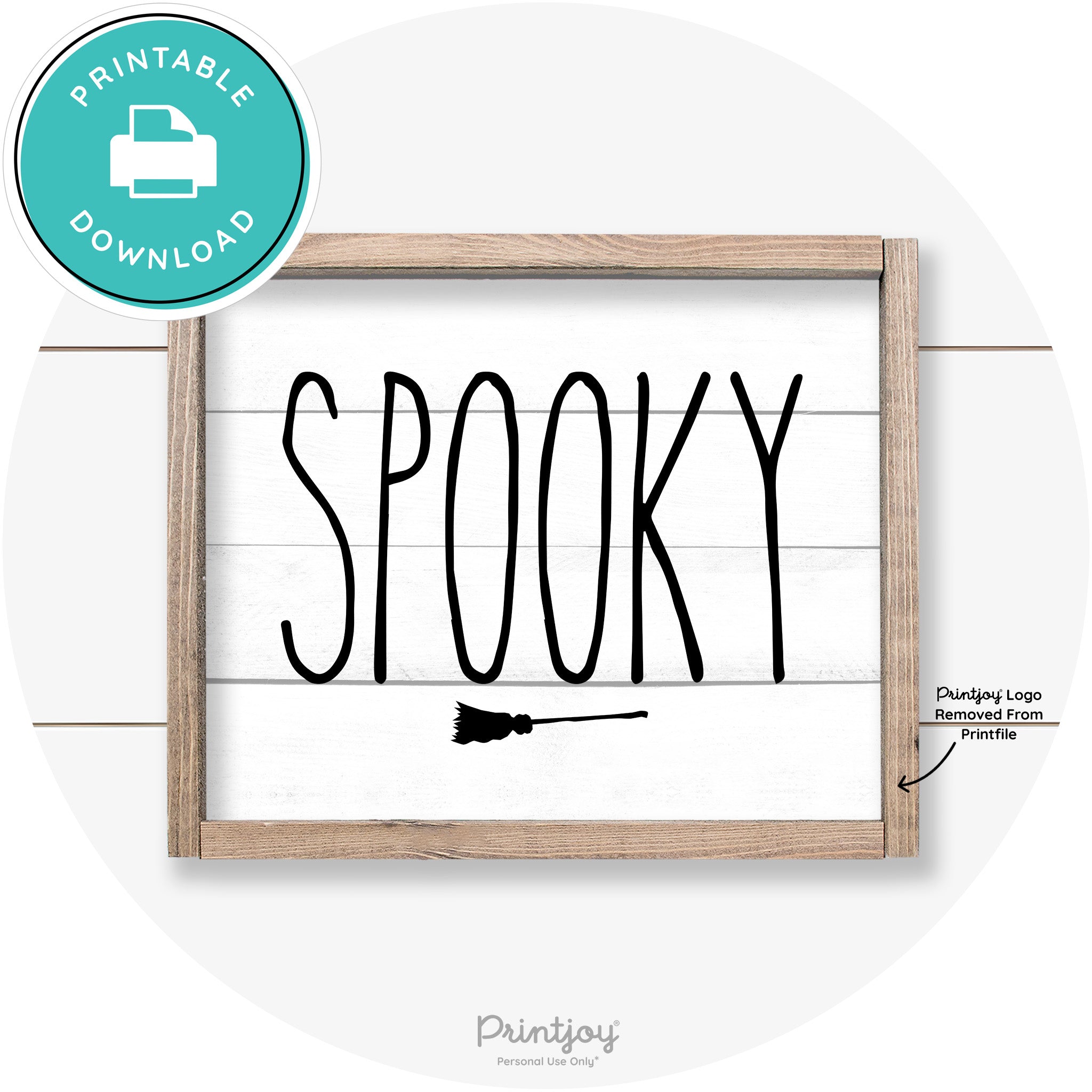 Spooky Halloween Lettering Cute Farmhouse Wall Art Free Printable
