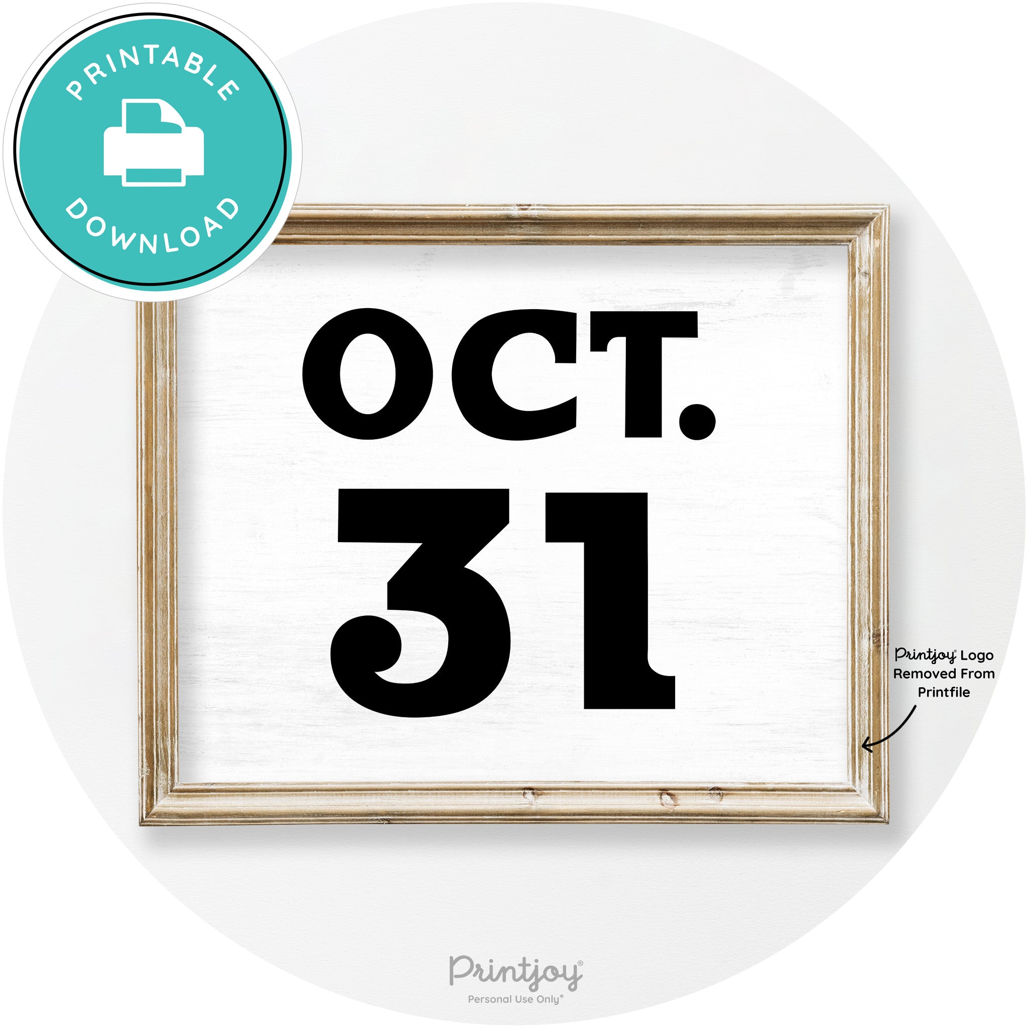 October 31 Halloween Day Vintage Halloween Wall Art Free Printable