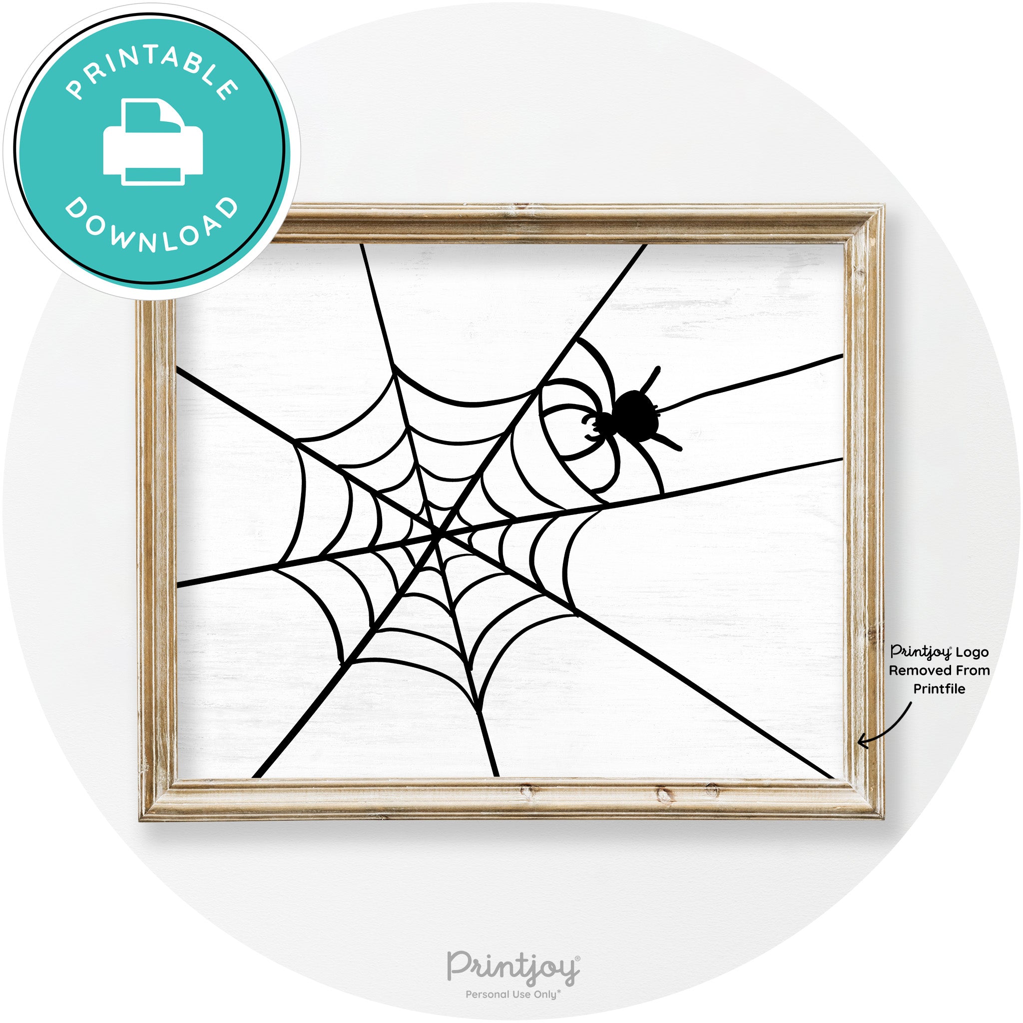 Halloween Spider Web Modern Vintage Wall Art Free Printable
