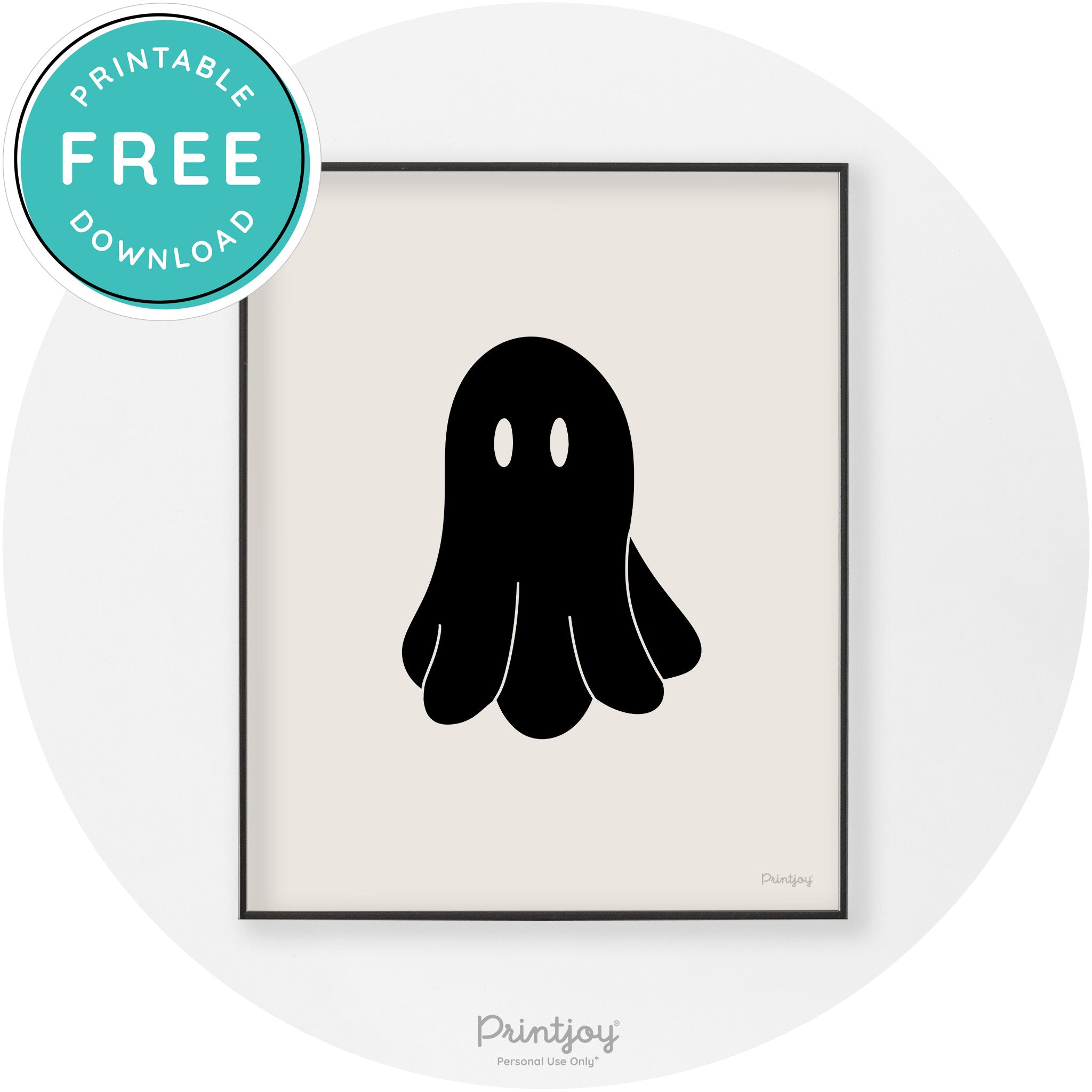 Halloween Cute Ghost Modern Chic Wall Art Decor Printable