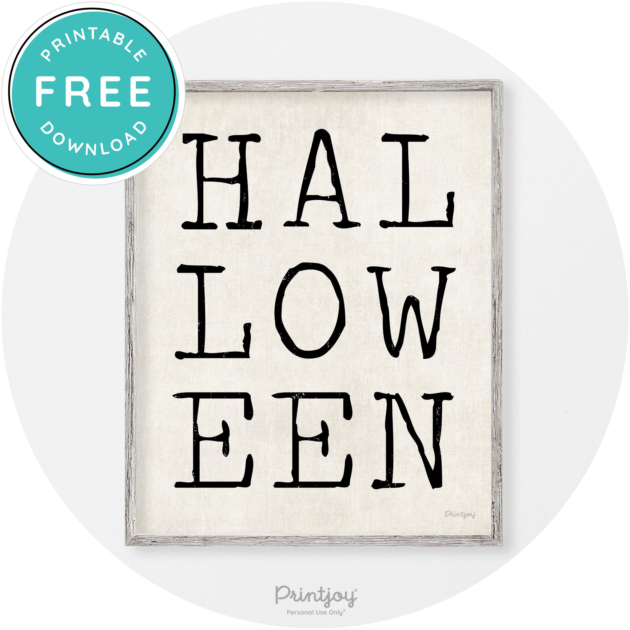 Halloween Eerie Typography Vintage Halloween Wall Art Free Printable - Printjoy