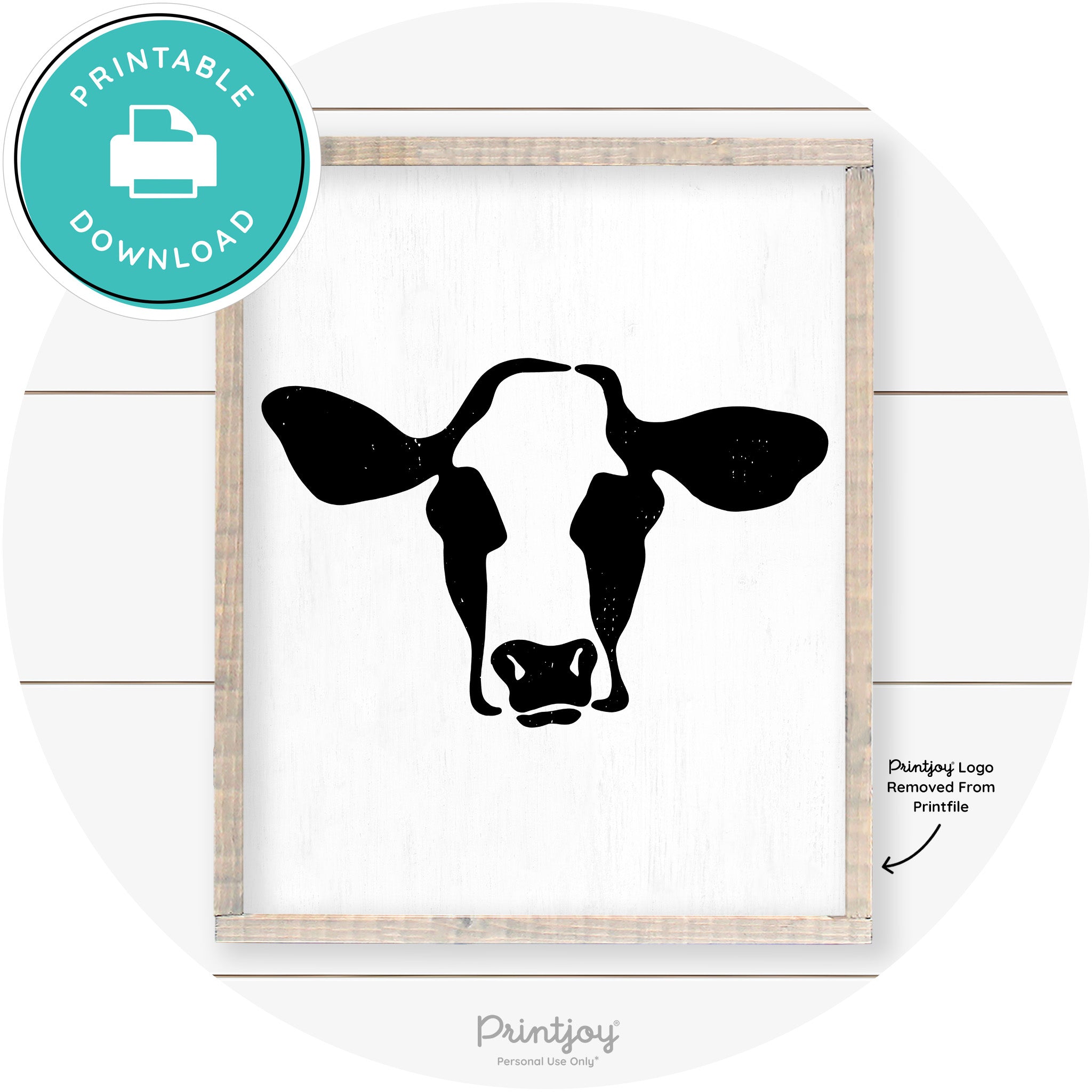 Cow Rustic Farmhouse Living Room Wall Art Decor Free Printable