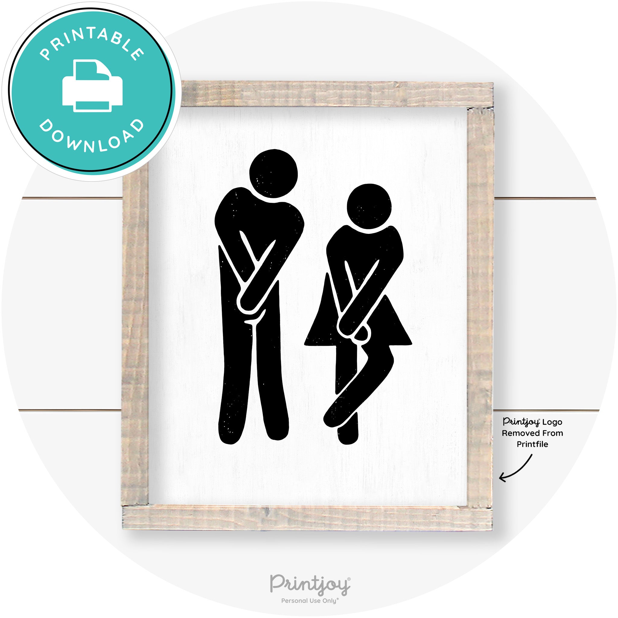 Potty Dance Gotta Go Sign Funny Farmhouse Wall Art Free Printable