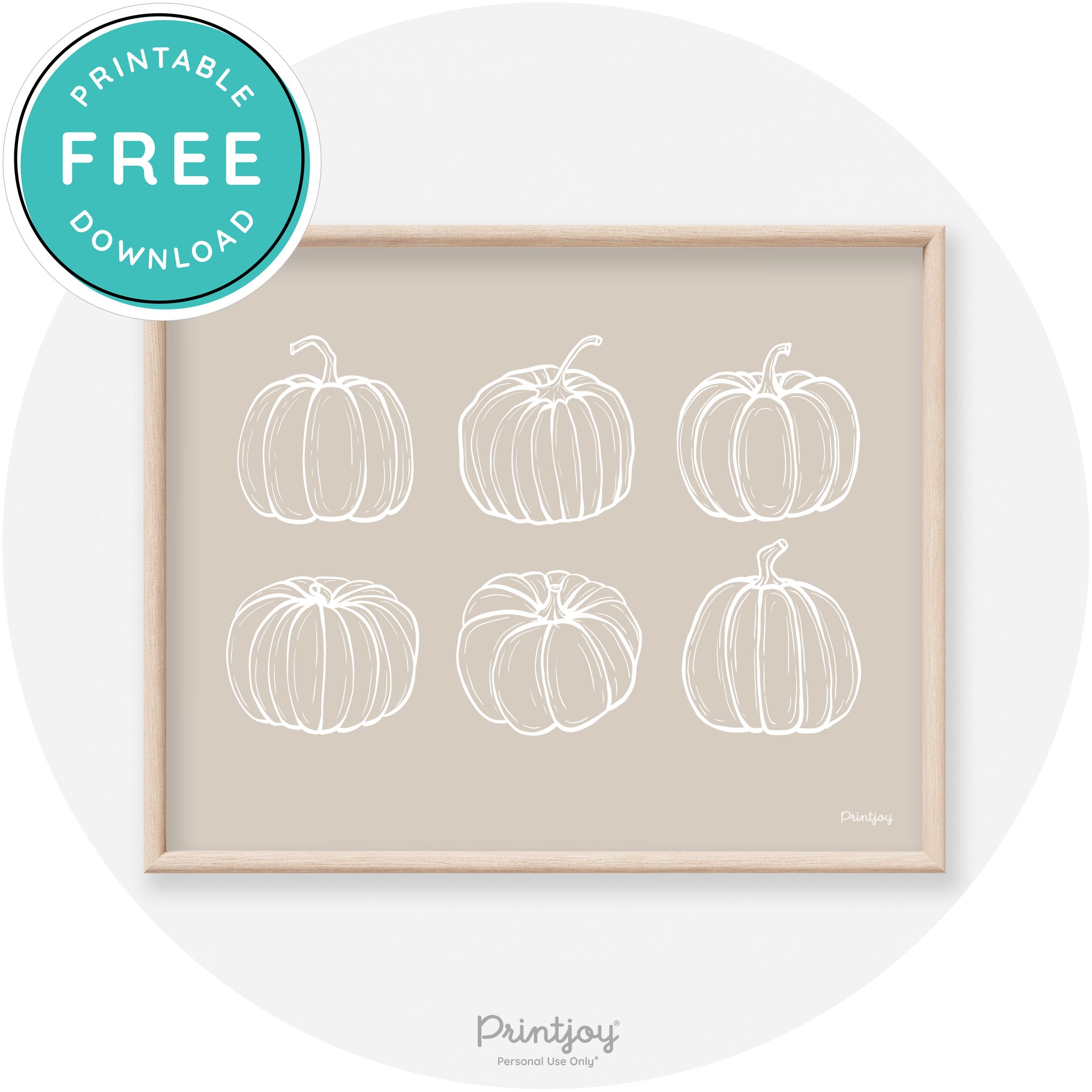 Fall Pumpkin Drawings Transitional Decor Wall Art Free Printable