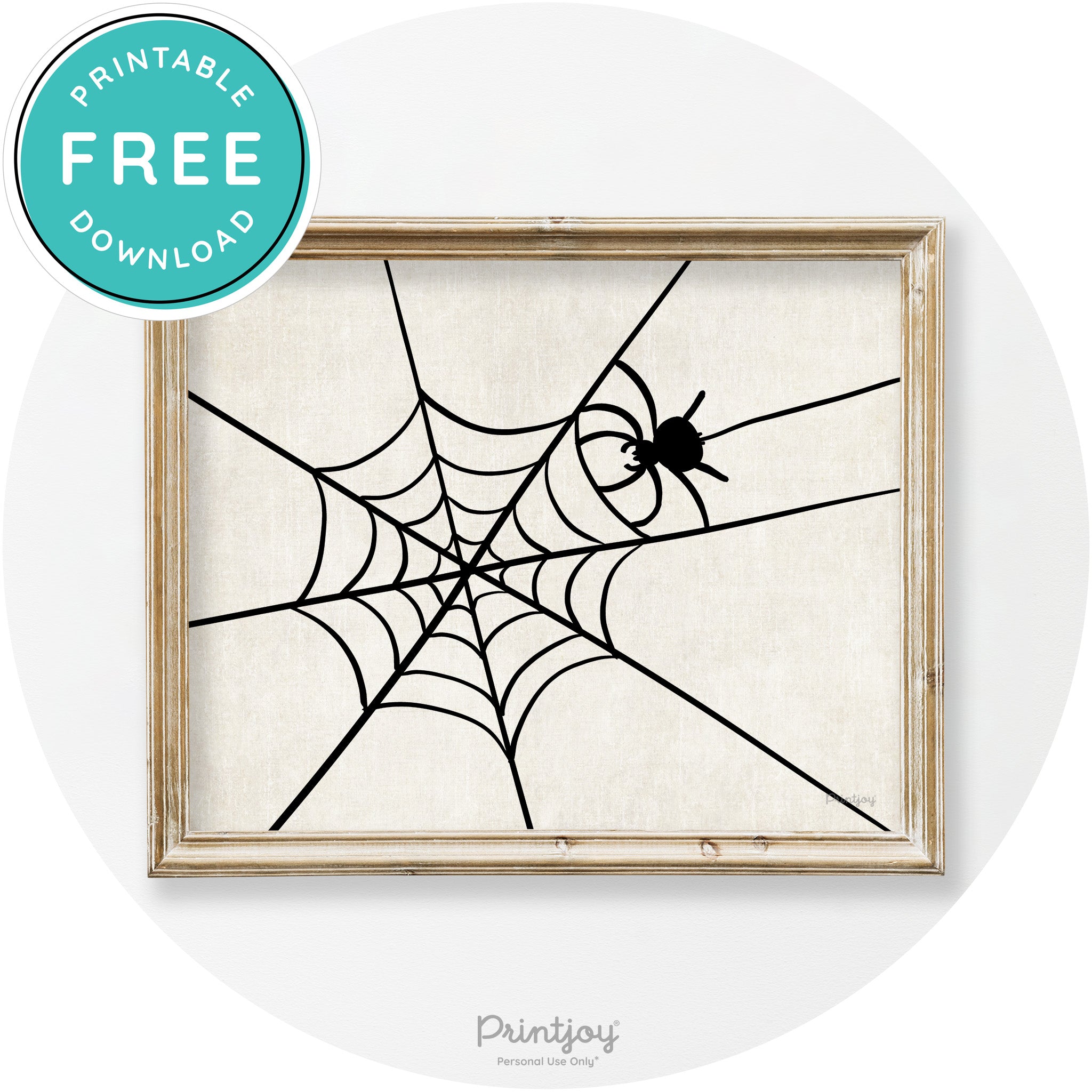 Halloween Spider Web Modern Vintage Wall Art Free Printable