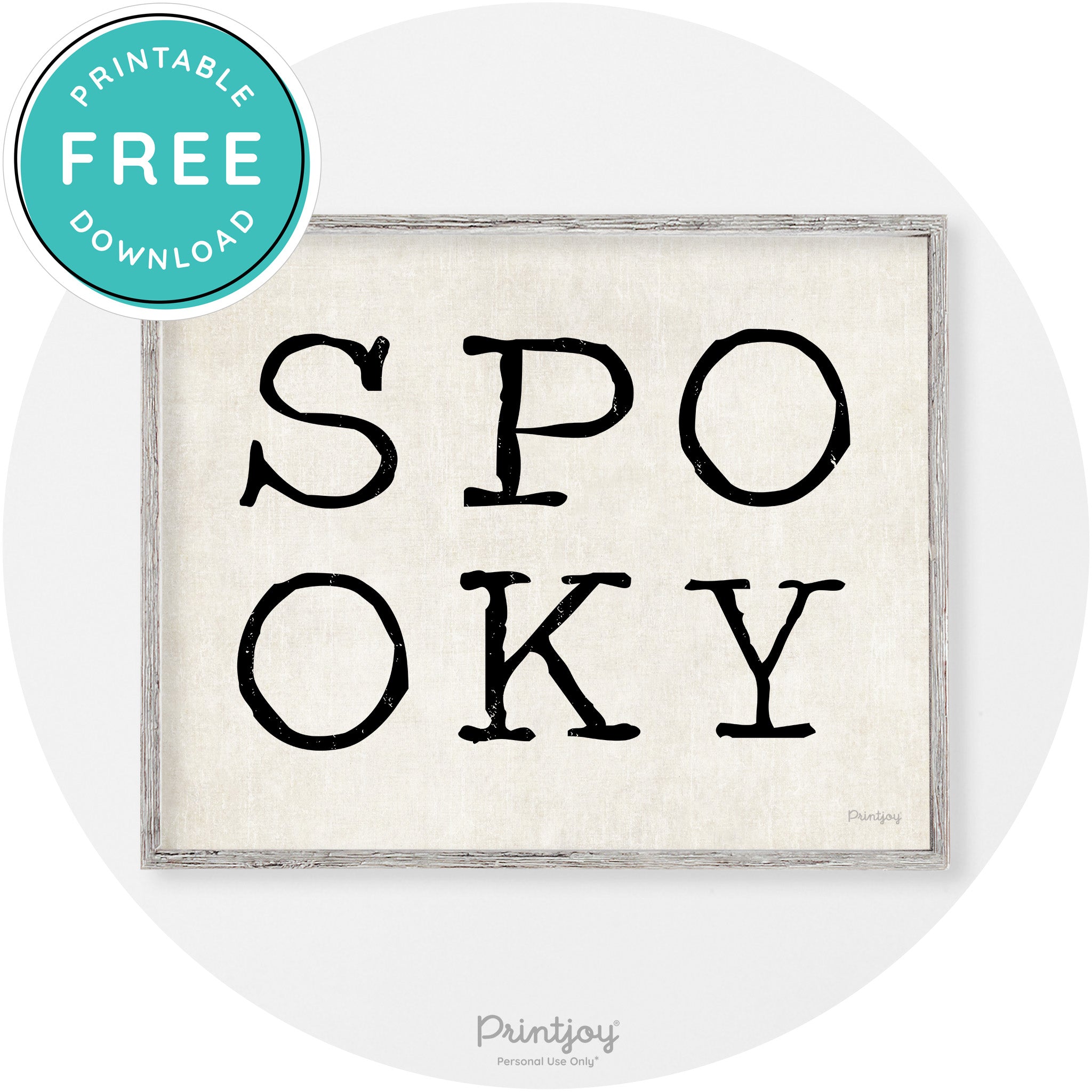 Spooky Halloween Modern Vintage Wall Art Decor Free Printable