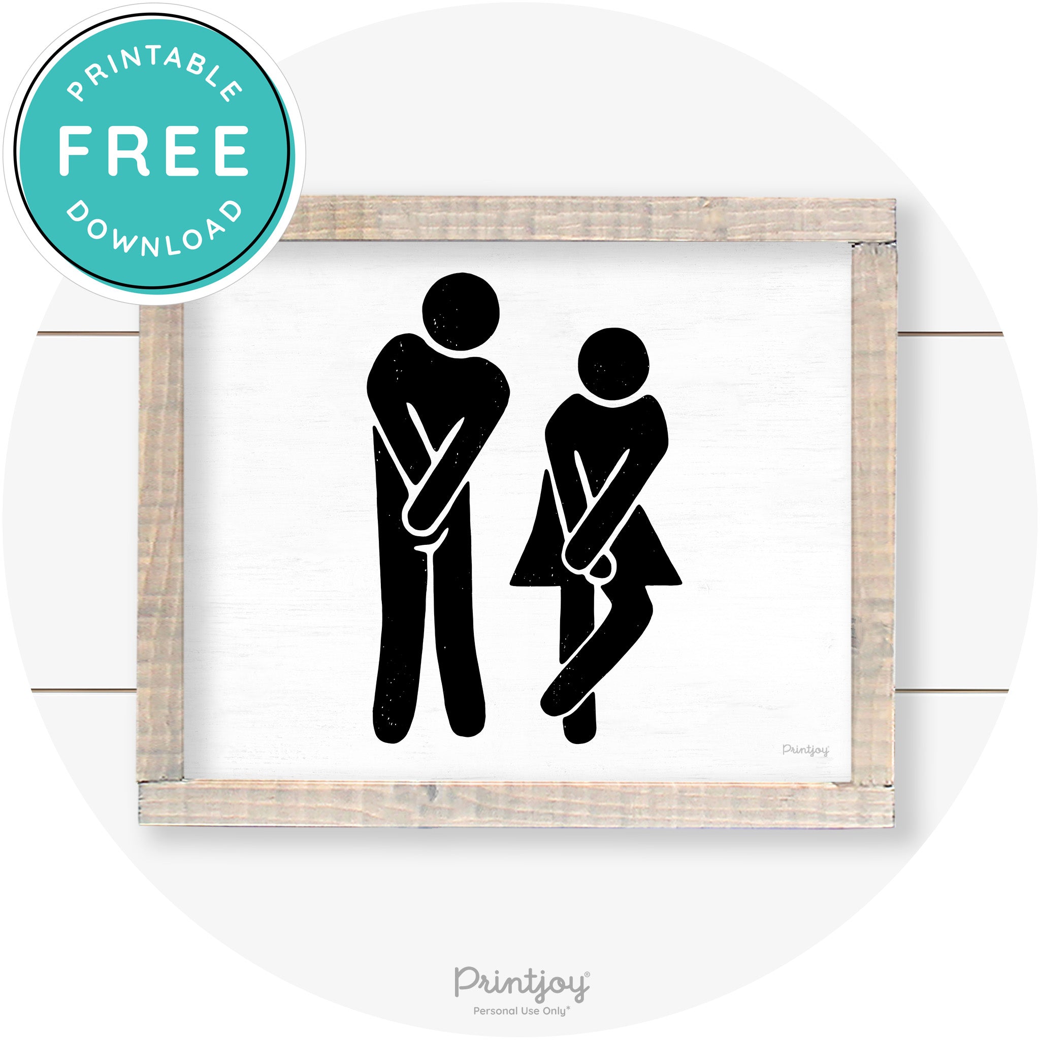 Potty Dance Gotta Go Sign Funny Farmhouse Wall Art Free Printable