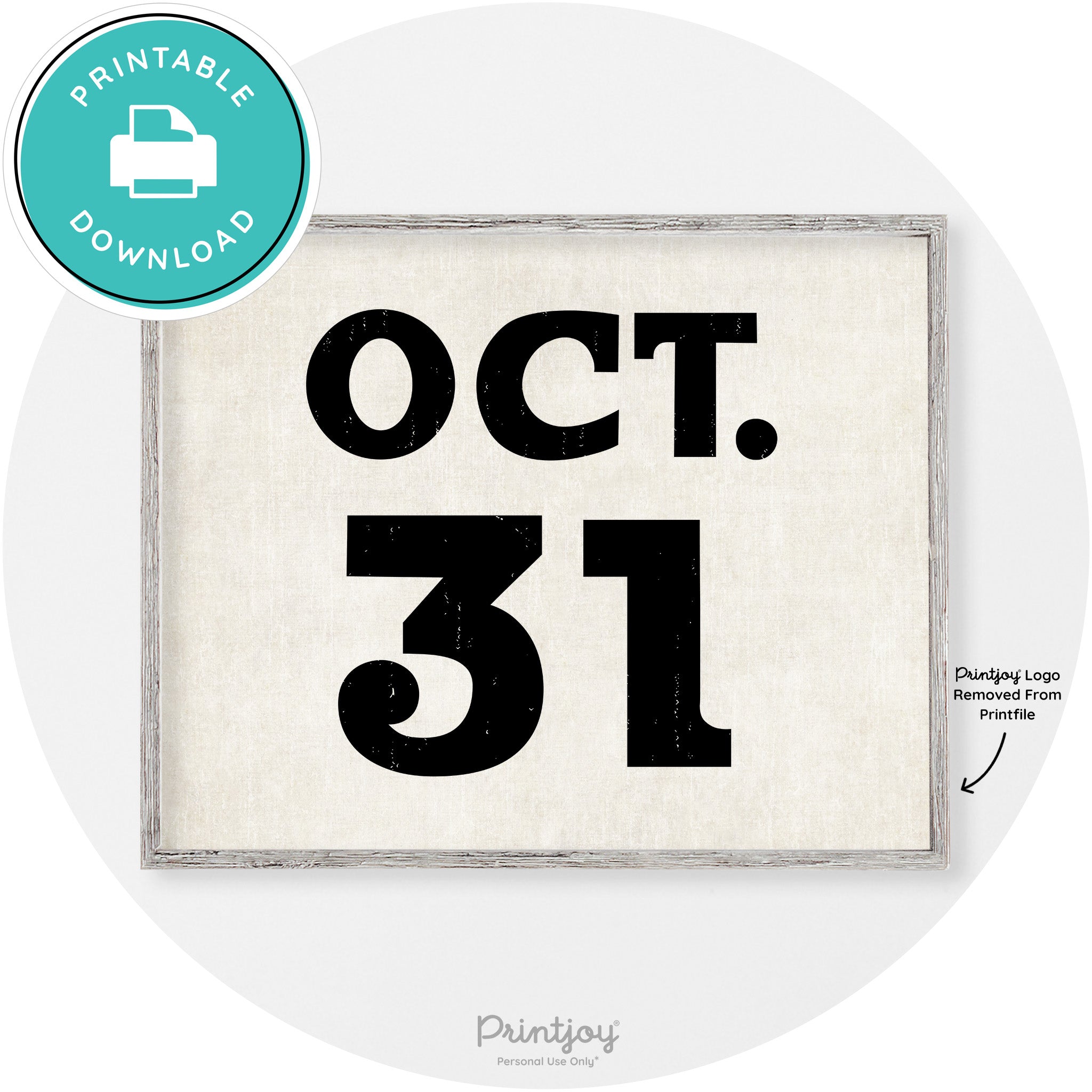 October 31 Halloween Day Vintage Halloween Wall Art Free Printable - Printjoy