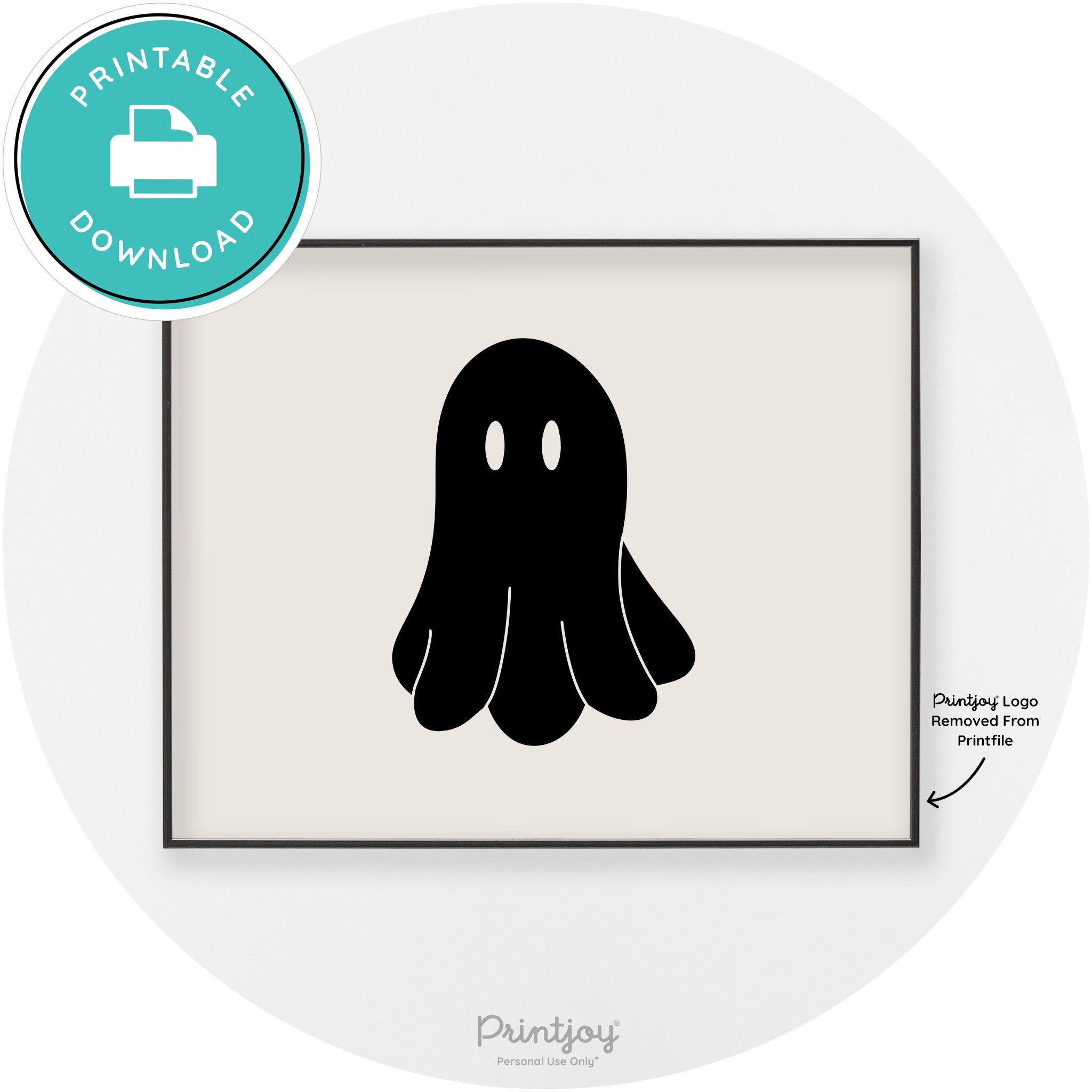 Halloween Cute Ghost Modern Chic Wall Art Decor Printable