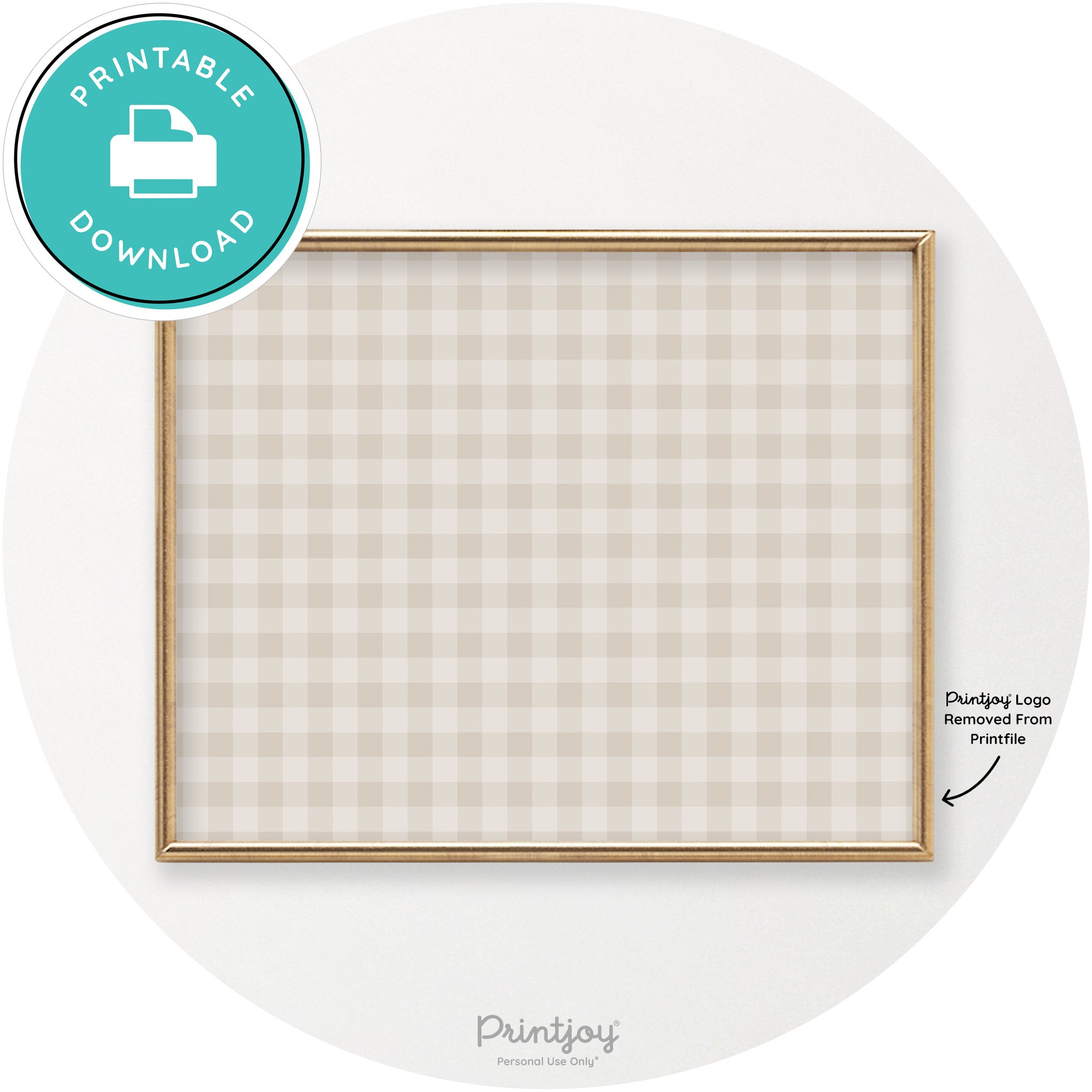 Thanksgiving Plaid Accent Modern Chic Wall Art Decor Free Printable - Printjoy
