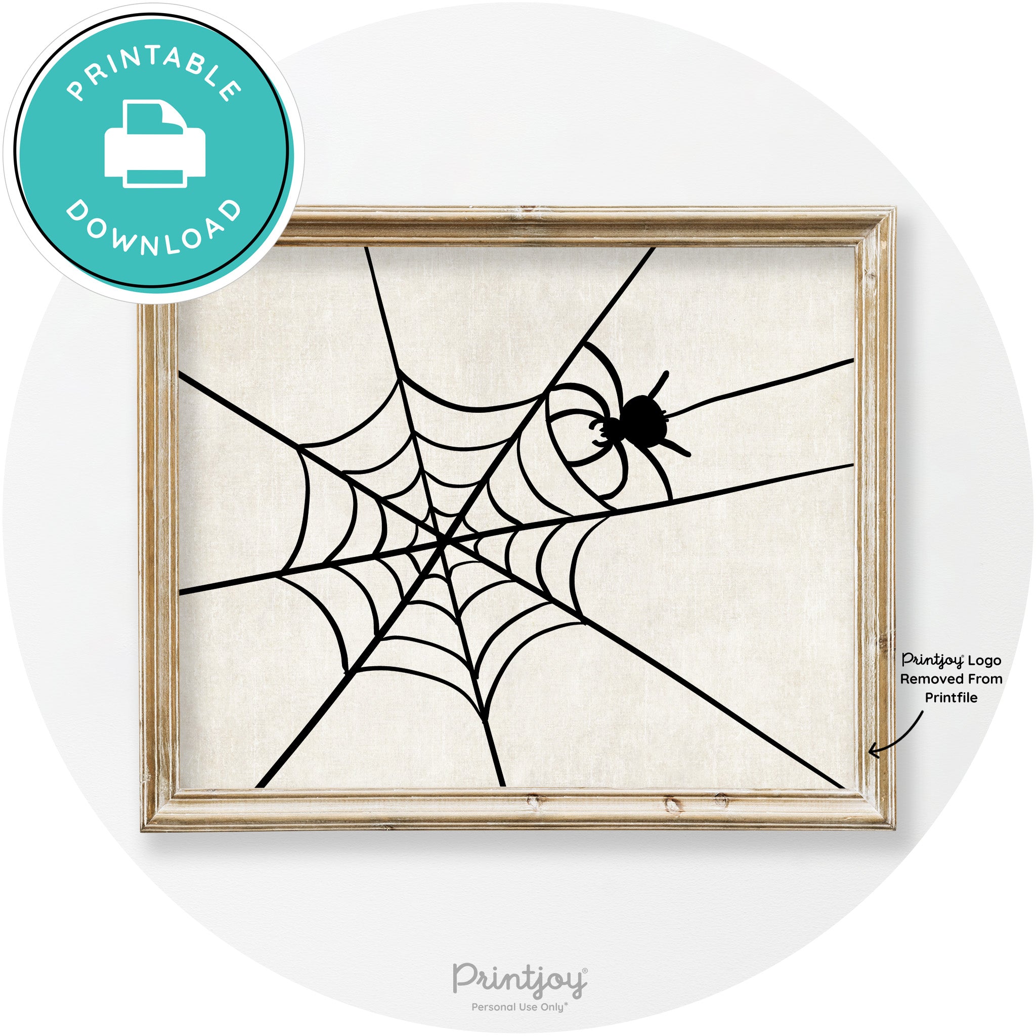 Halloween Spider Web Modern Vintage Wall Art Free Printable