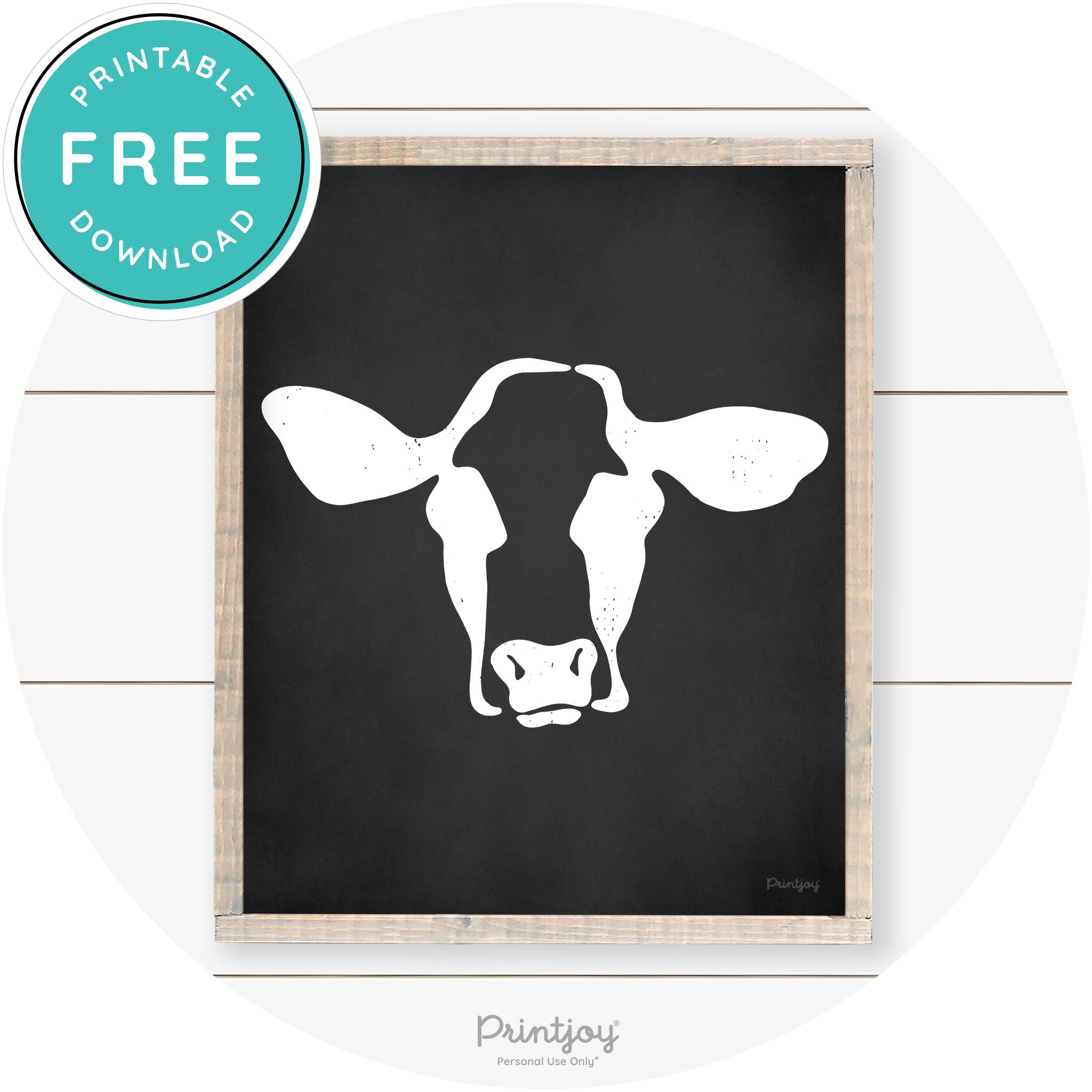 Cow Rustic Farmhouse Living Room Wall Art Decor Free Printable