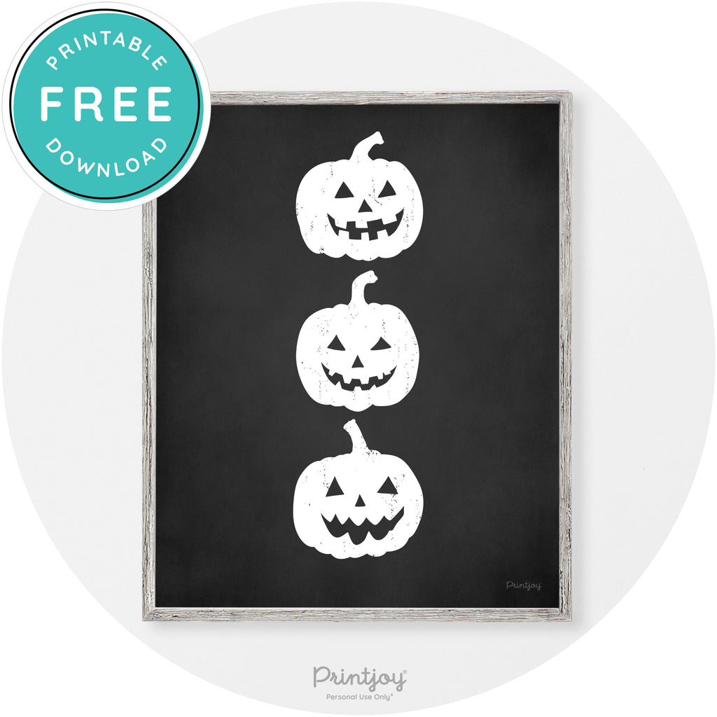 Halloween Jack O Lantern Pumpkins Vintage Wall Art Free Printable
