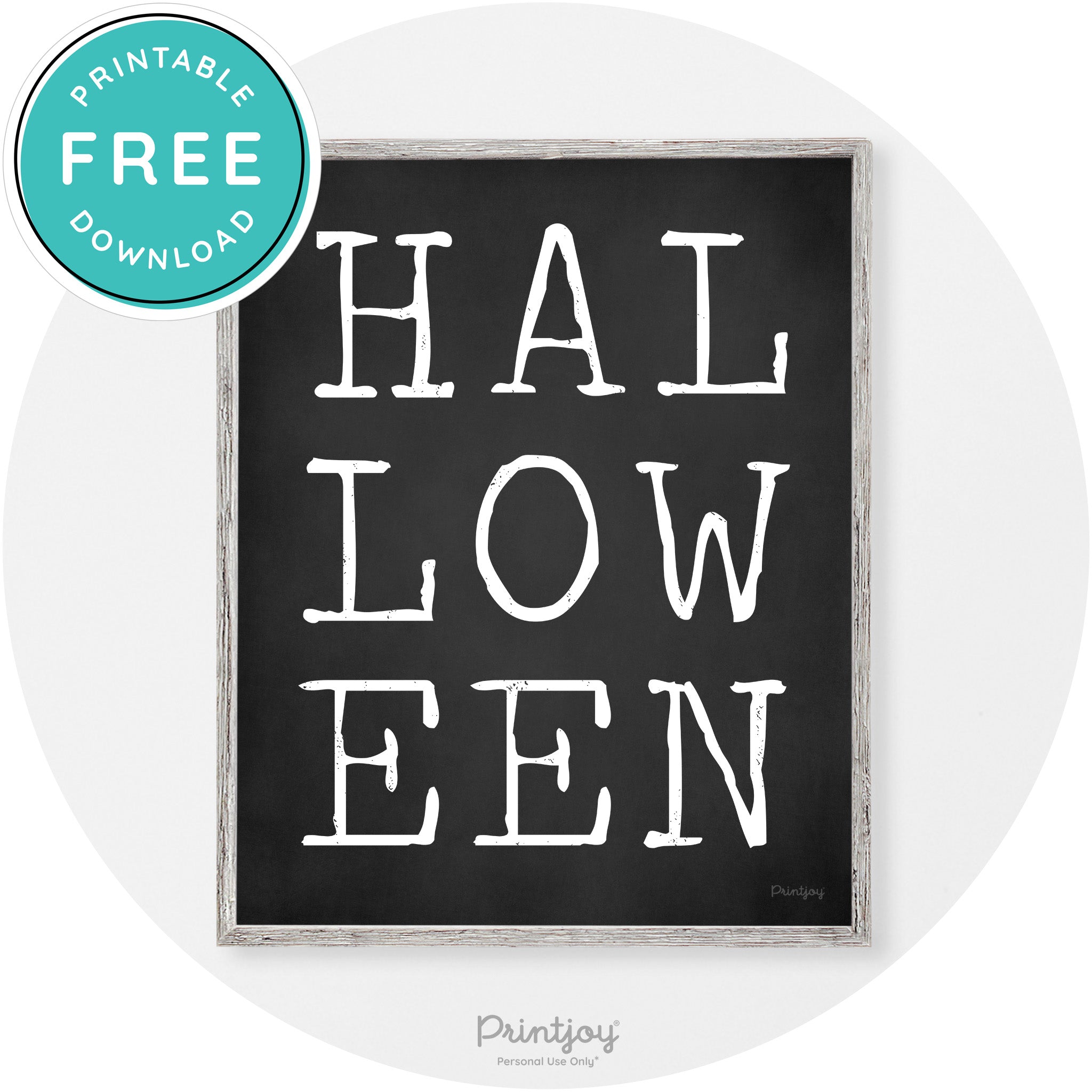 Halloween Eerie Typography Vintage Halloween Wall Art Free Printable - Printjoy