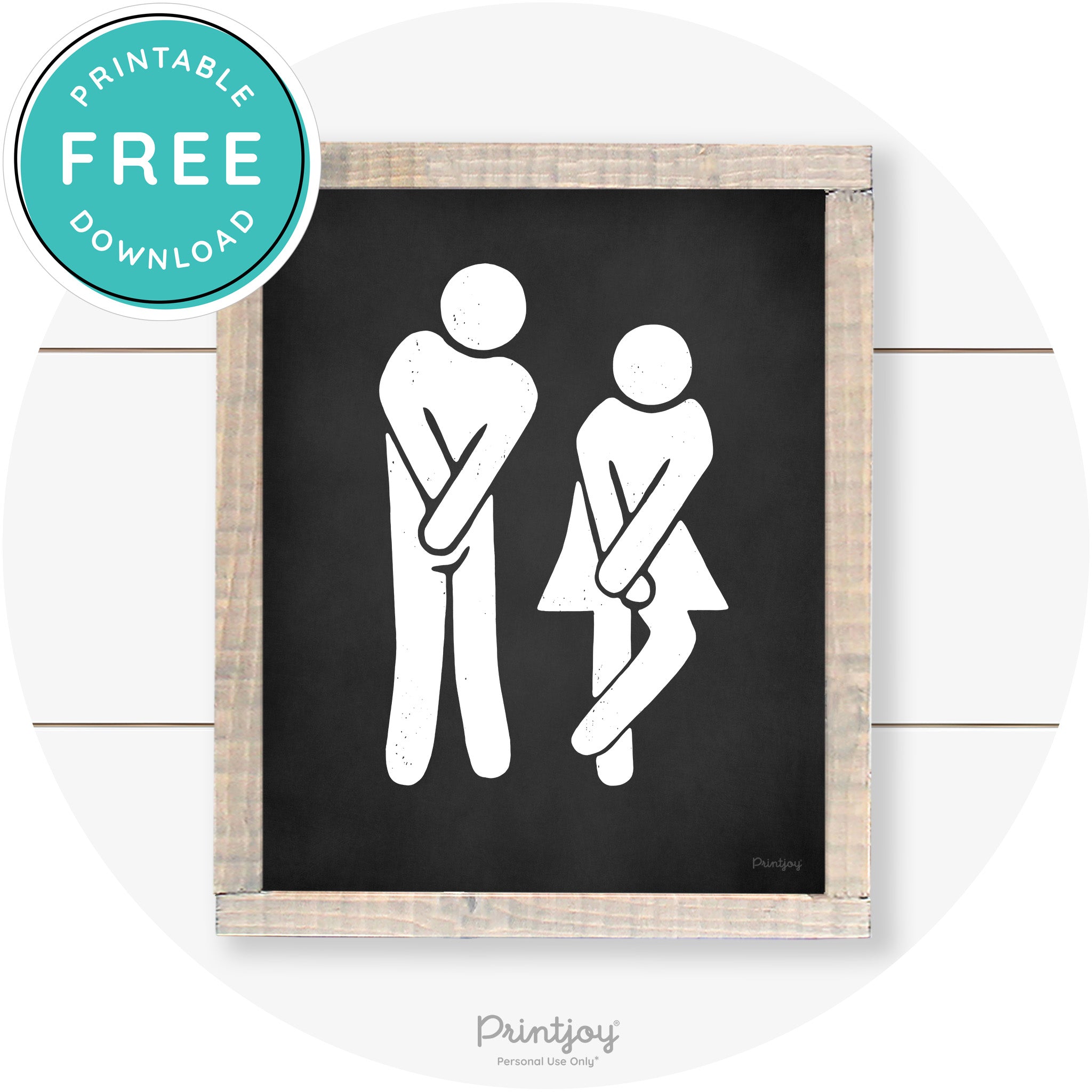 Potty Dance Gotta Go Sign Funny Farmhouse Wall Art Free Printable