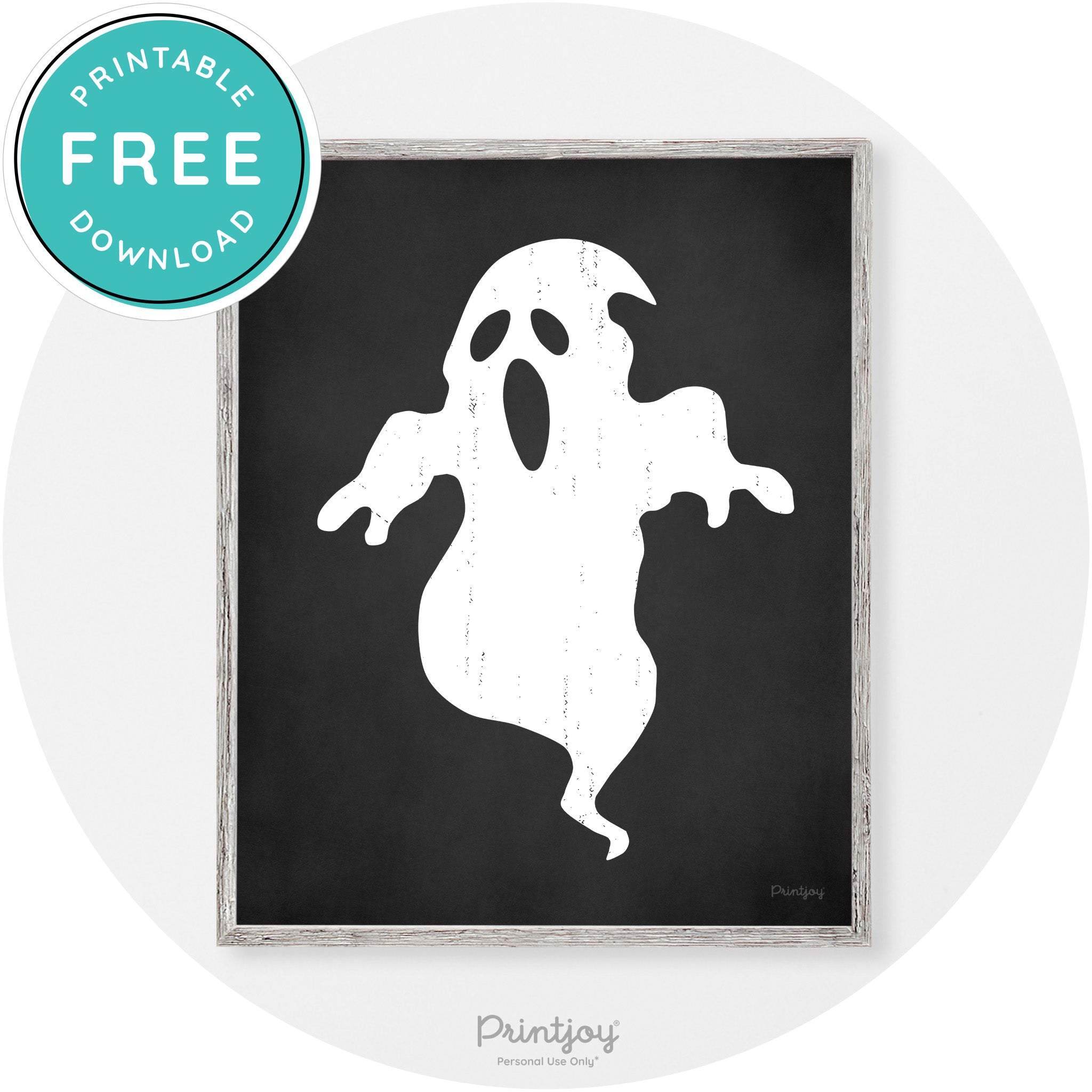 Spooky Ghost Boogie Man Halloween Vintage Wall Art Free Printable - Printjoy