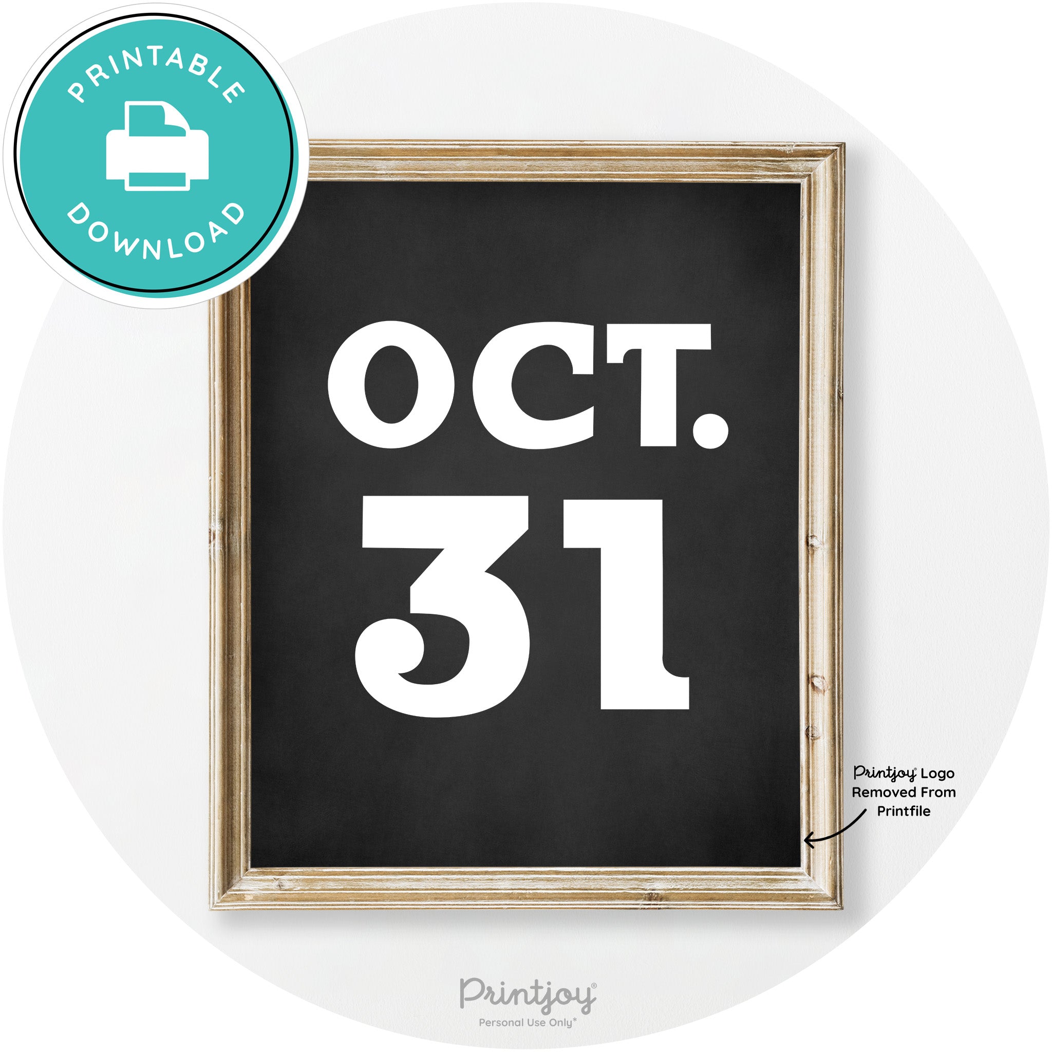 October 31 Halloween Day Vintage Halloween Wall Art Free Printable
