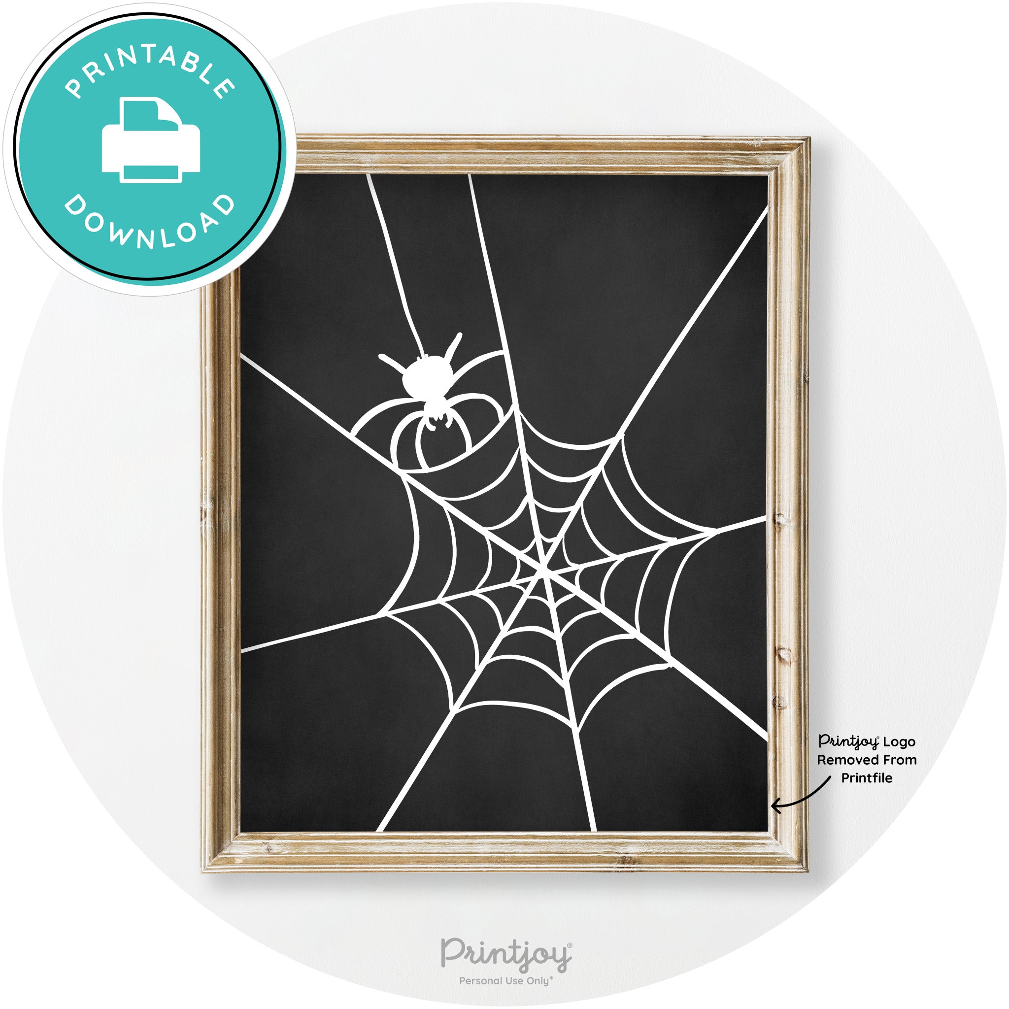 Halloween Spider Web Modern Vintage Wall Art Free Printable