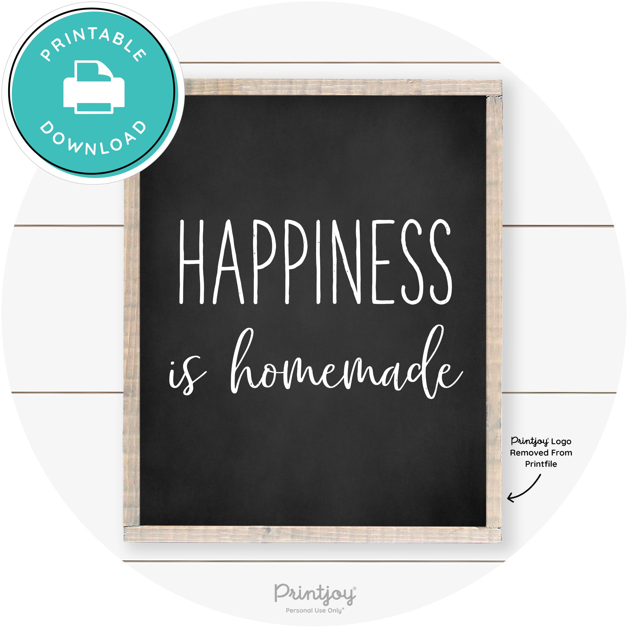 Happiness Is Homemade Kitchen Farmhouse Wall Art Free Printable