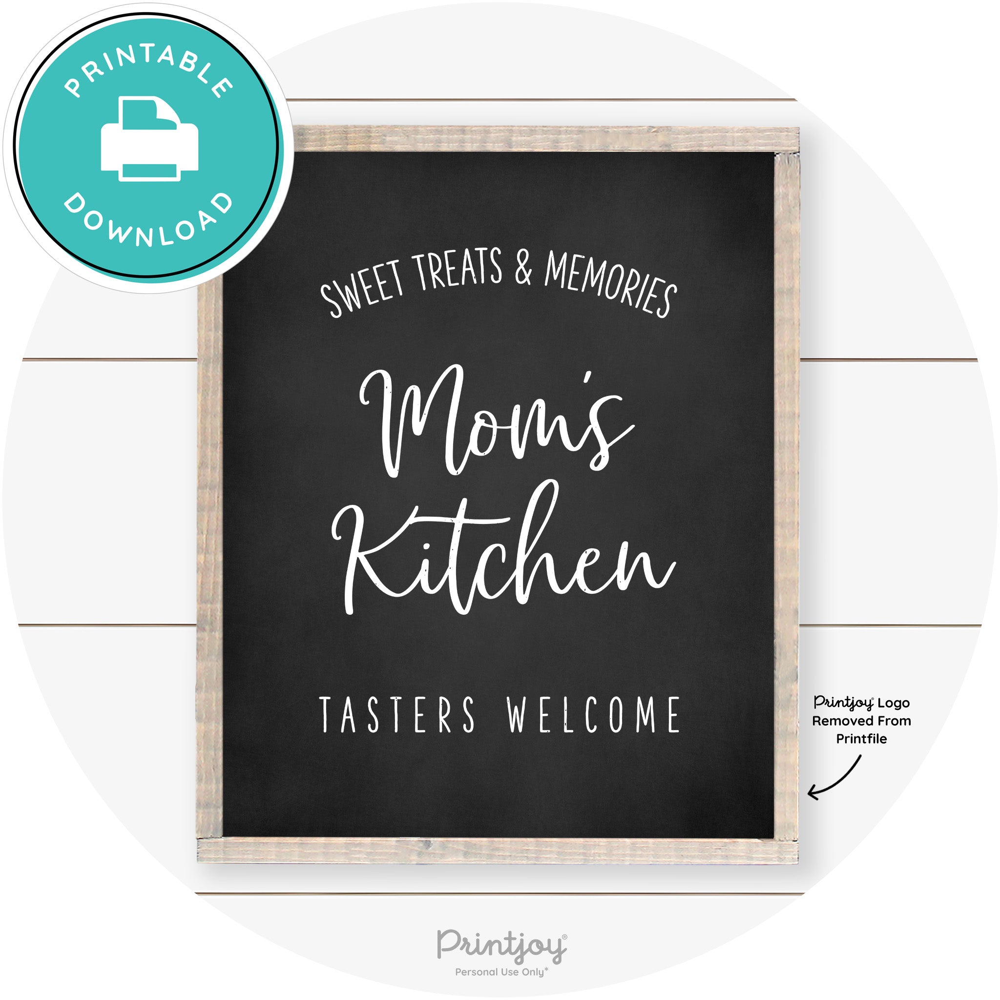 Mom's Kitchen Tasters Welcome Farmhouse Wall Art Free Printable