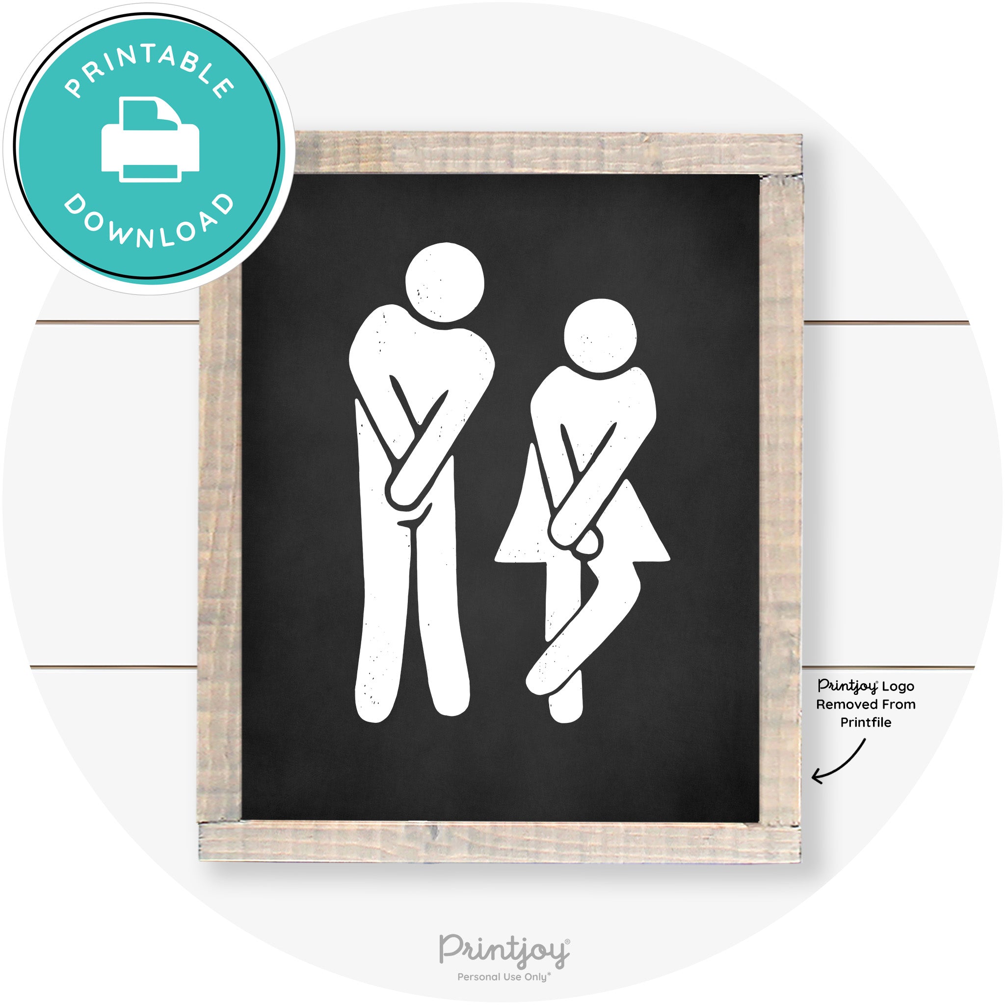 Potty Dance Gotta Go Sign Funny Farmhouse Wall Art Free Printable