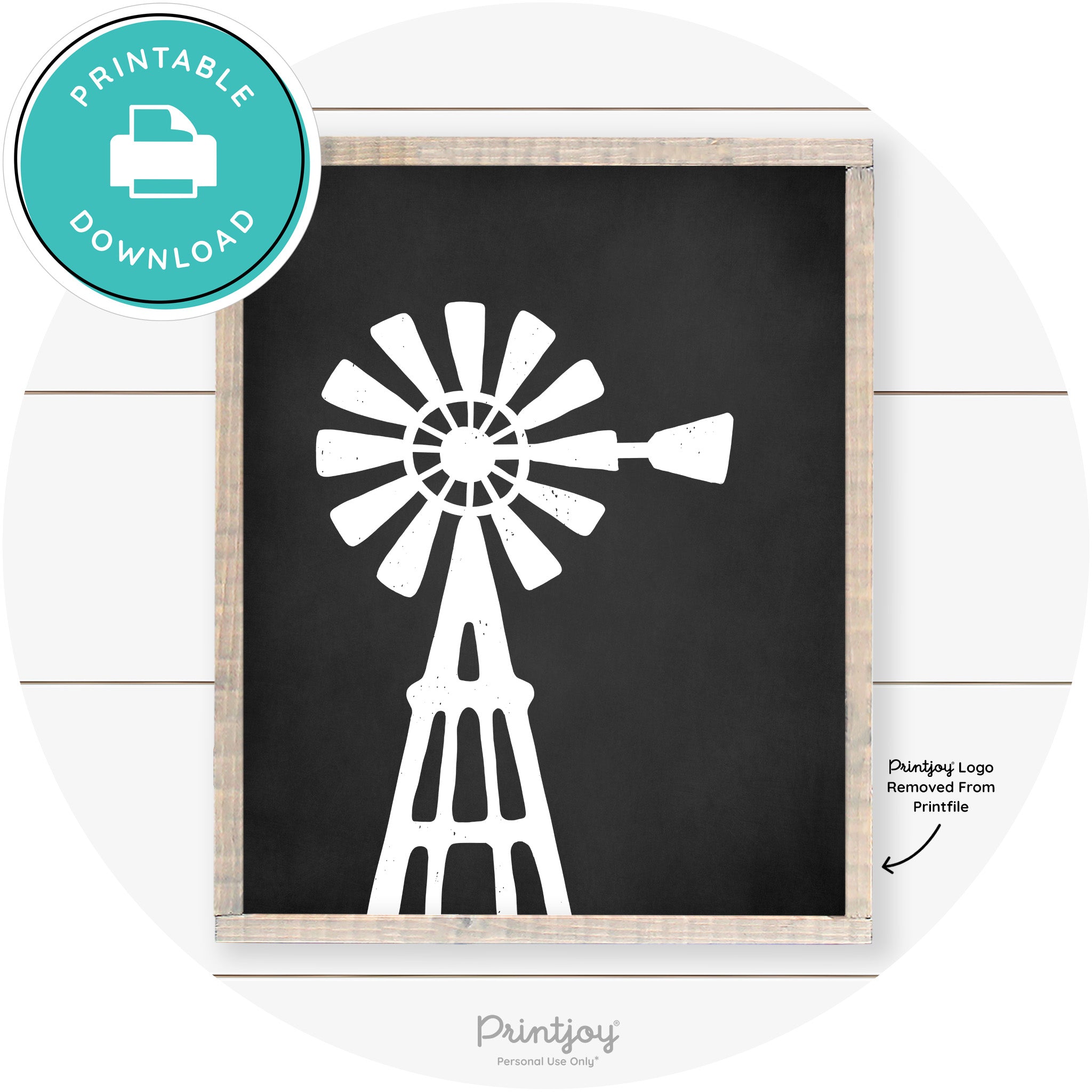 Windmill Rustic Farmhouse Living Room Wall Art Decor Free Printable