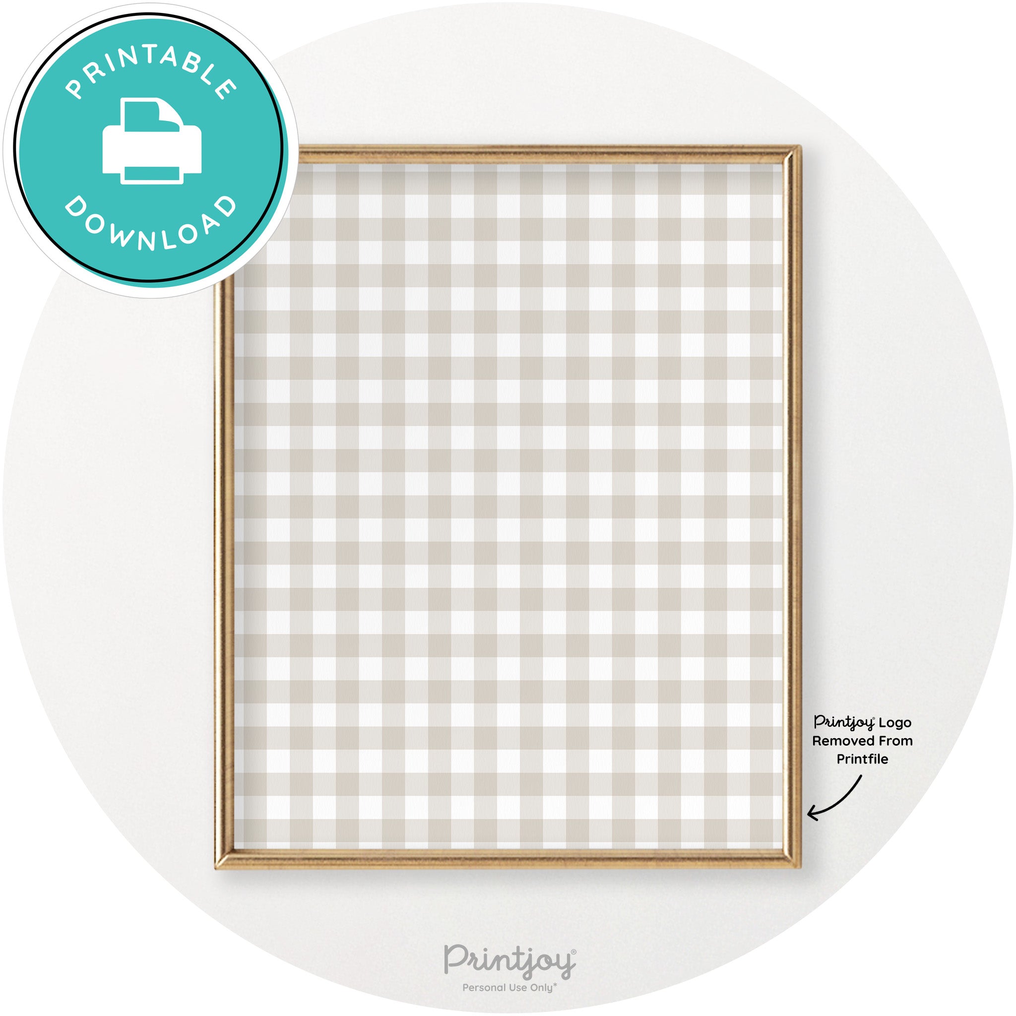Thanksgiving Plaid Accent Modern Chic Wall Art Decor Free Printable - Printjoy