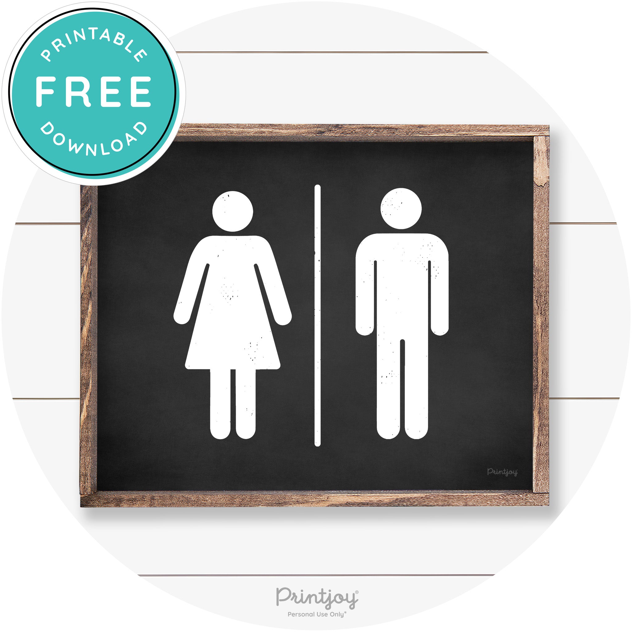 Restroom Sign Womens Mens Bathroom Farmhouse Art Free Printable