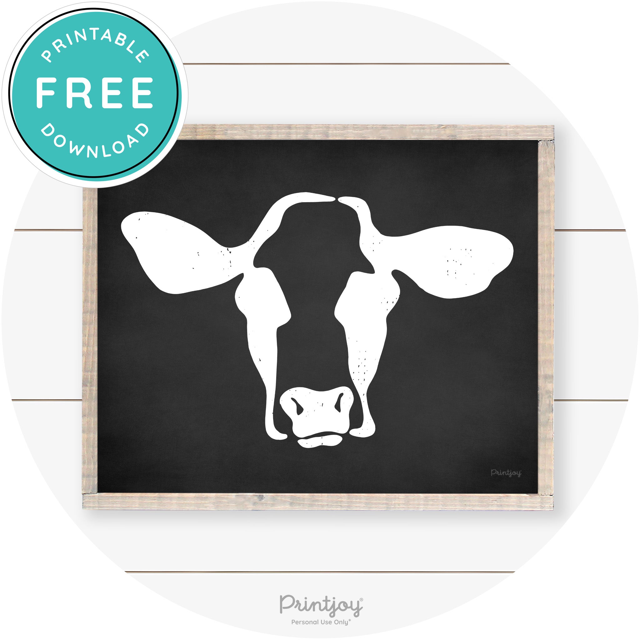 Cow Rustic Farmhouse Living Room Wall Art Decor Free Printable