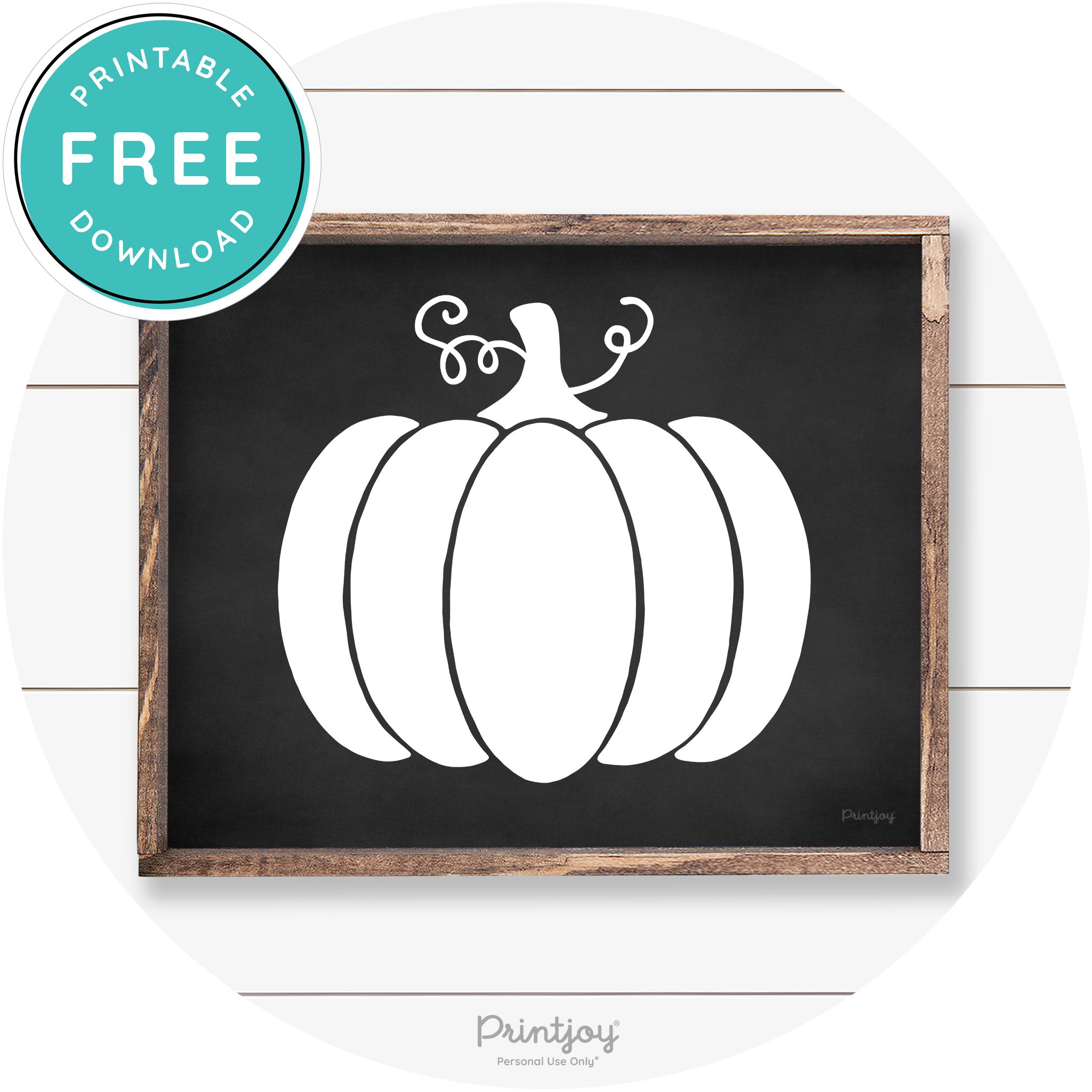 Pumpkin Thanksgiving Cute Farmhouse Wall Art Decor Free Printable