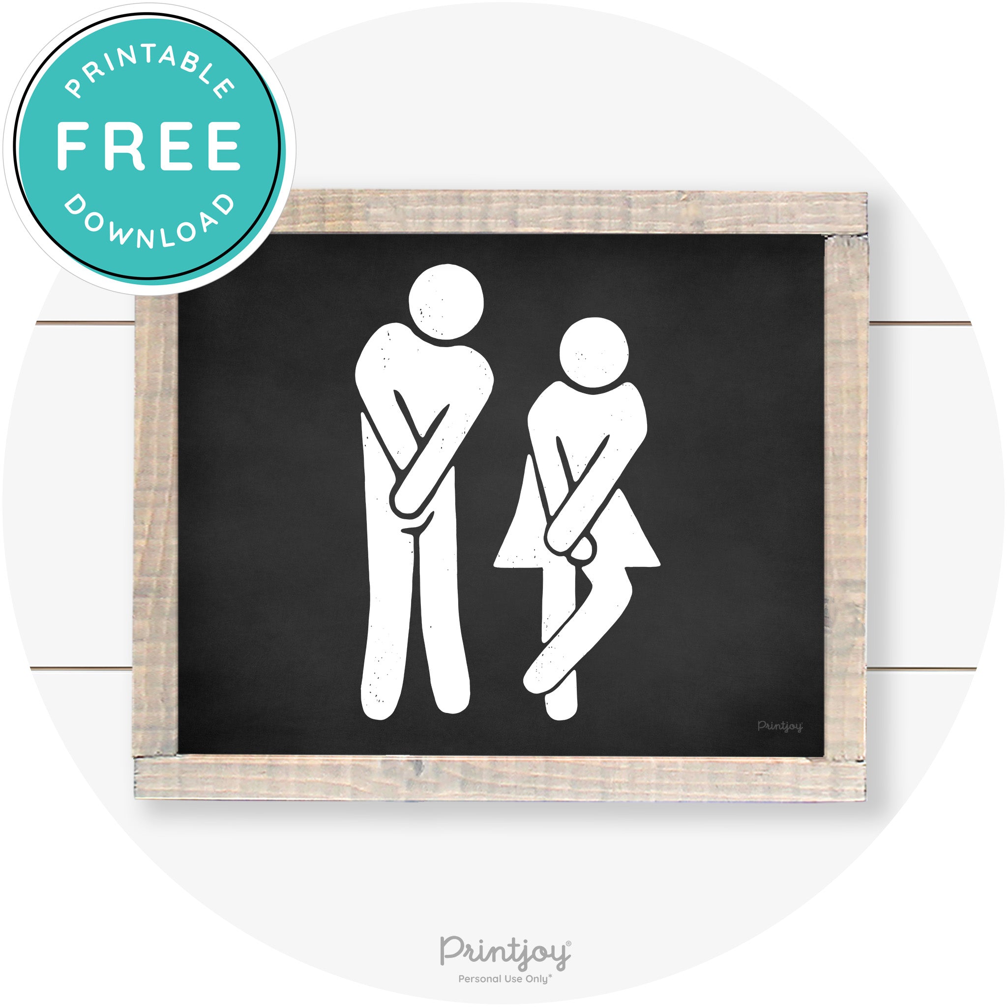 Potty Dance Gotta Go Sign Funny Farmhouse Wall Art Free Printable