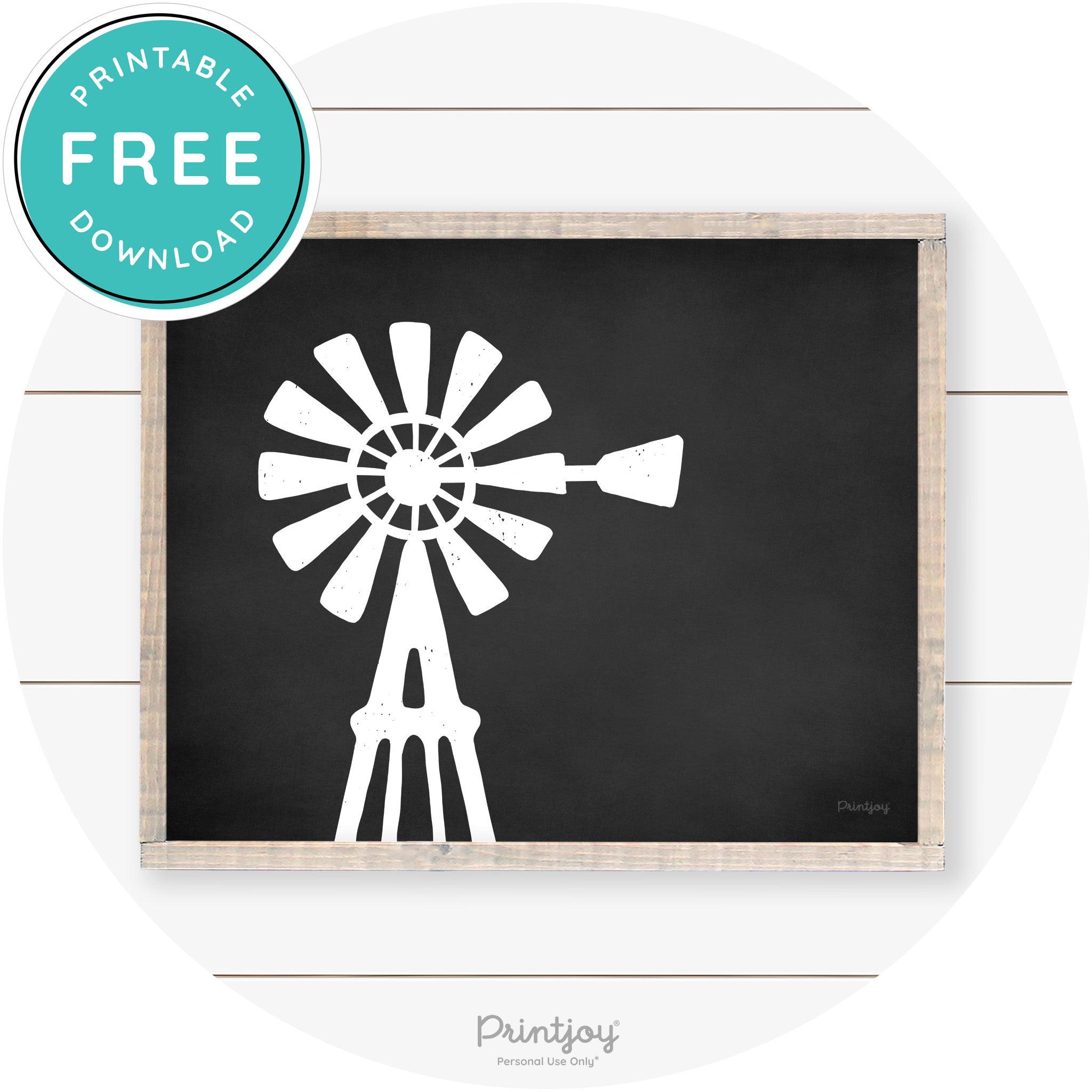 Windmill Rustic Farmhouse Living Room Wall Art Decor Free Printable