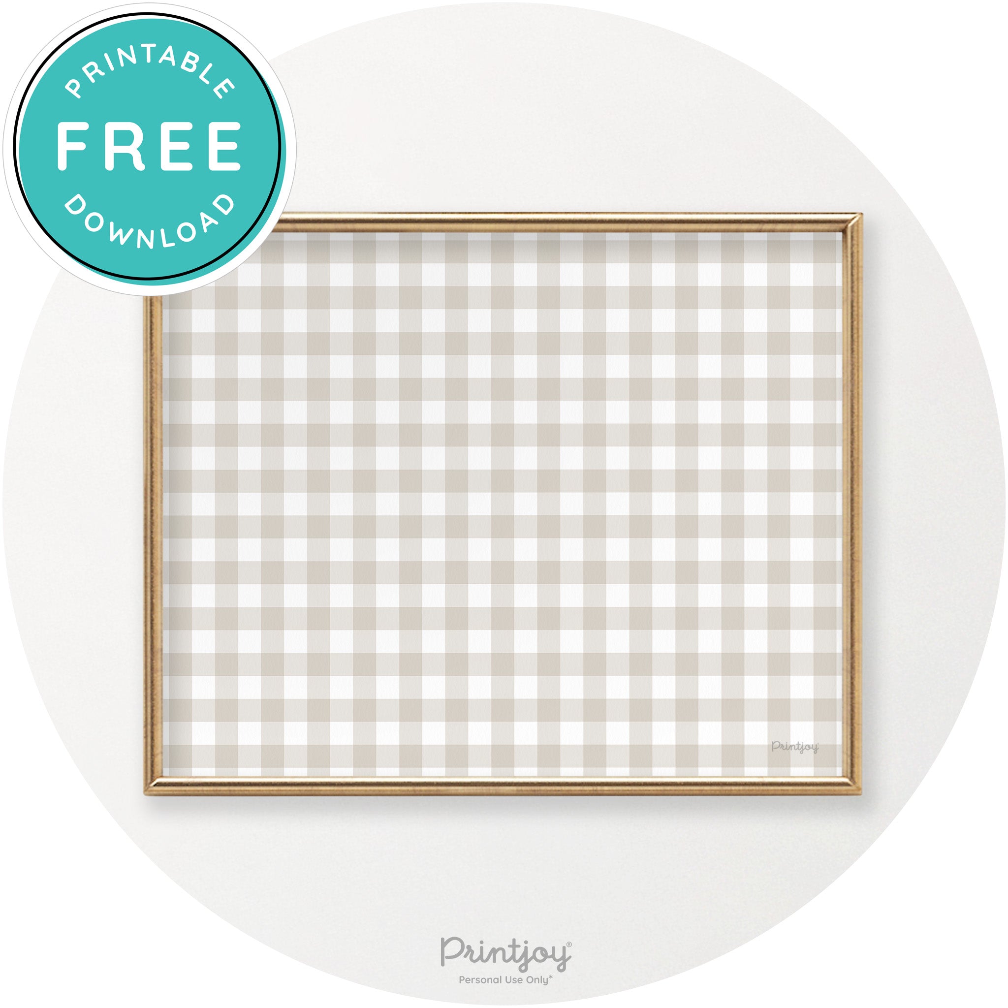 Thanksgiving Plaid Accent Modern Chic Wall Art Decor Free Printable - Printjoy