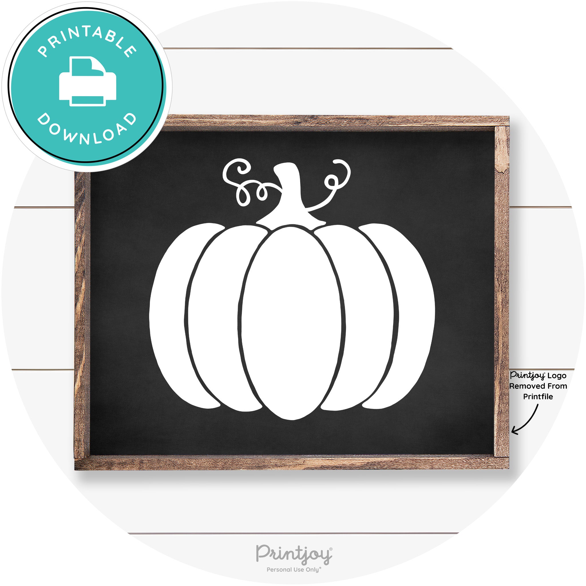 Pumpkin Thanksgiving Cute Farmhouse Wall Art Decor Free Printable