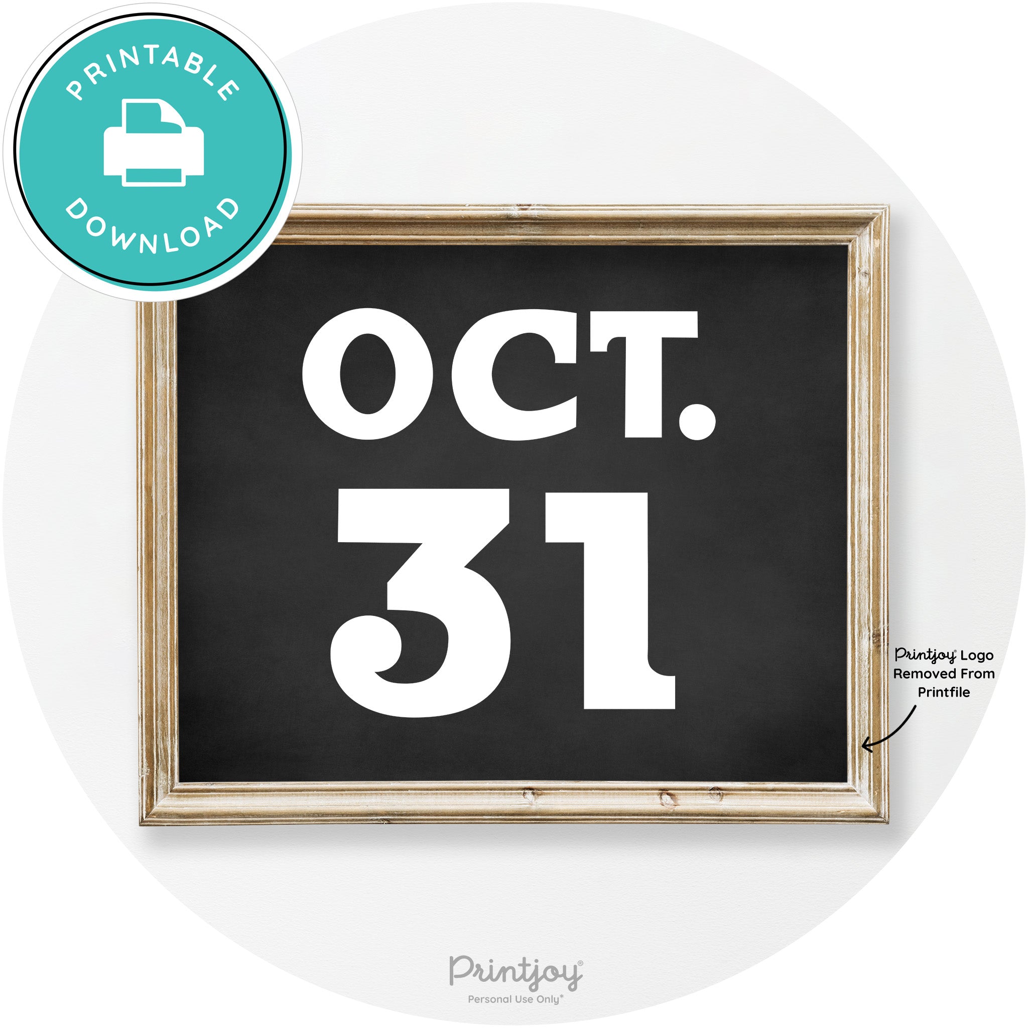 October 31 Halloween Day Vintage Halloween Wall Art Free Printable
