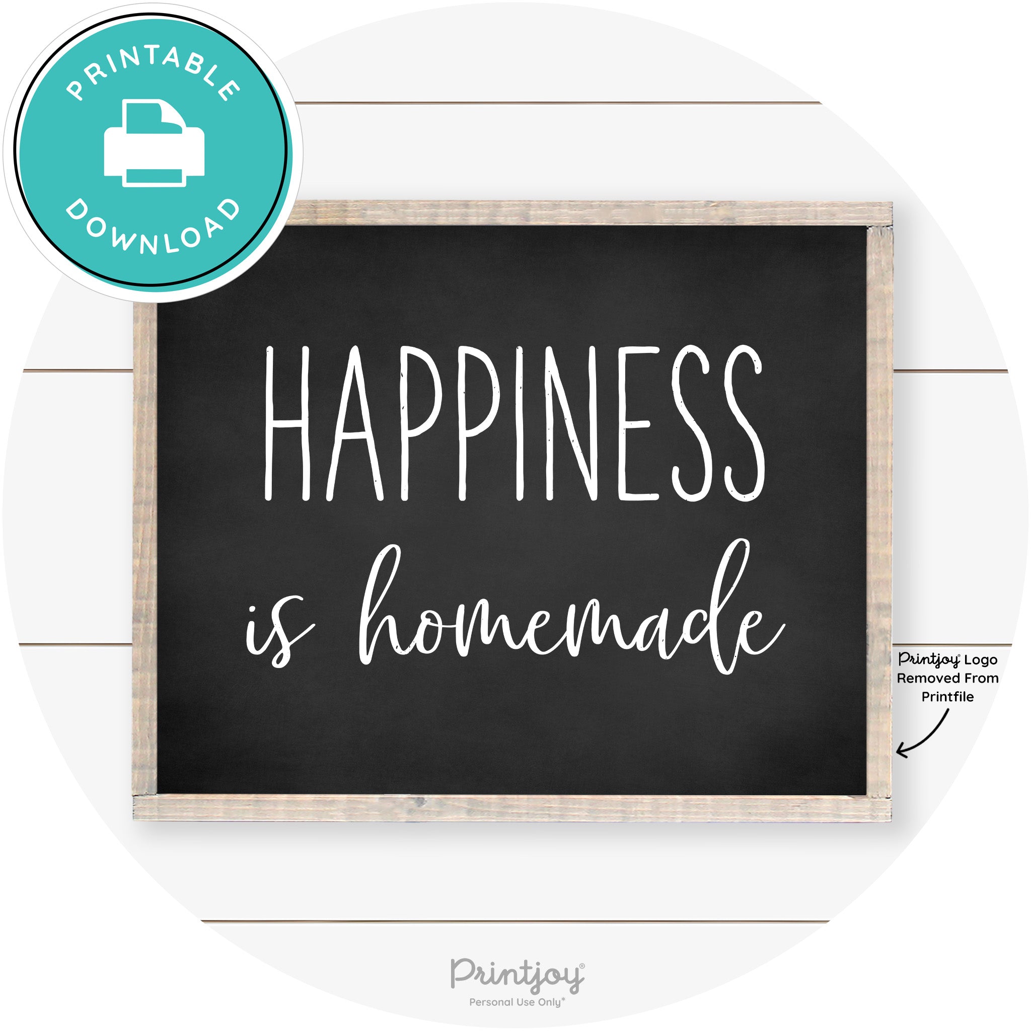 Happiness Is Homemade Kitchen Farmhouse Wall Art Free Printable