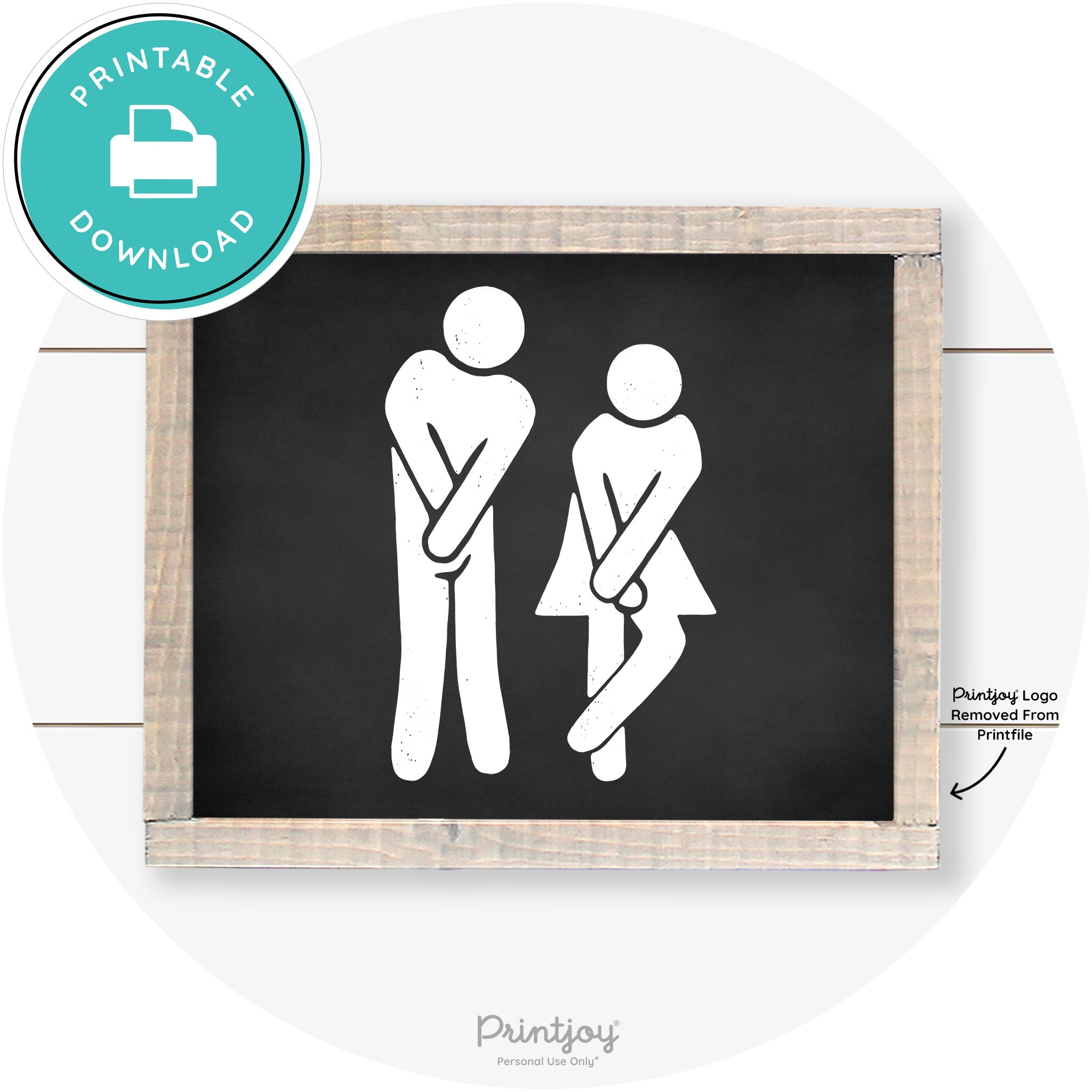 Potty Dance Gotta Go Sign Funny Farmhouse Wall Art Free Printable