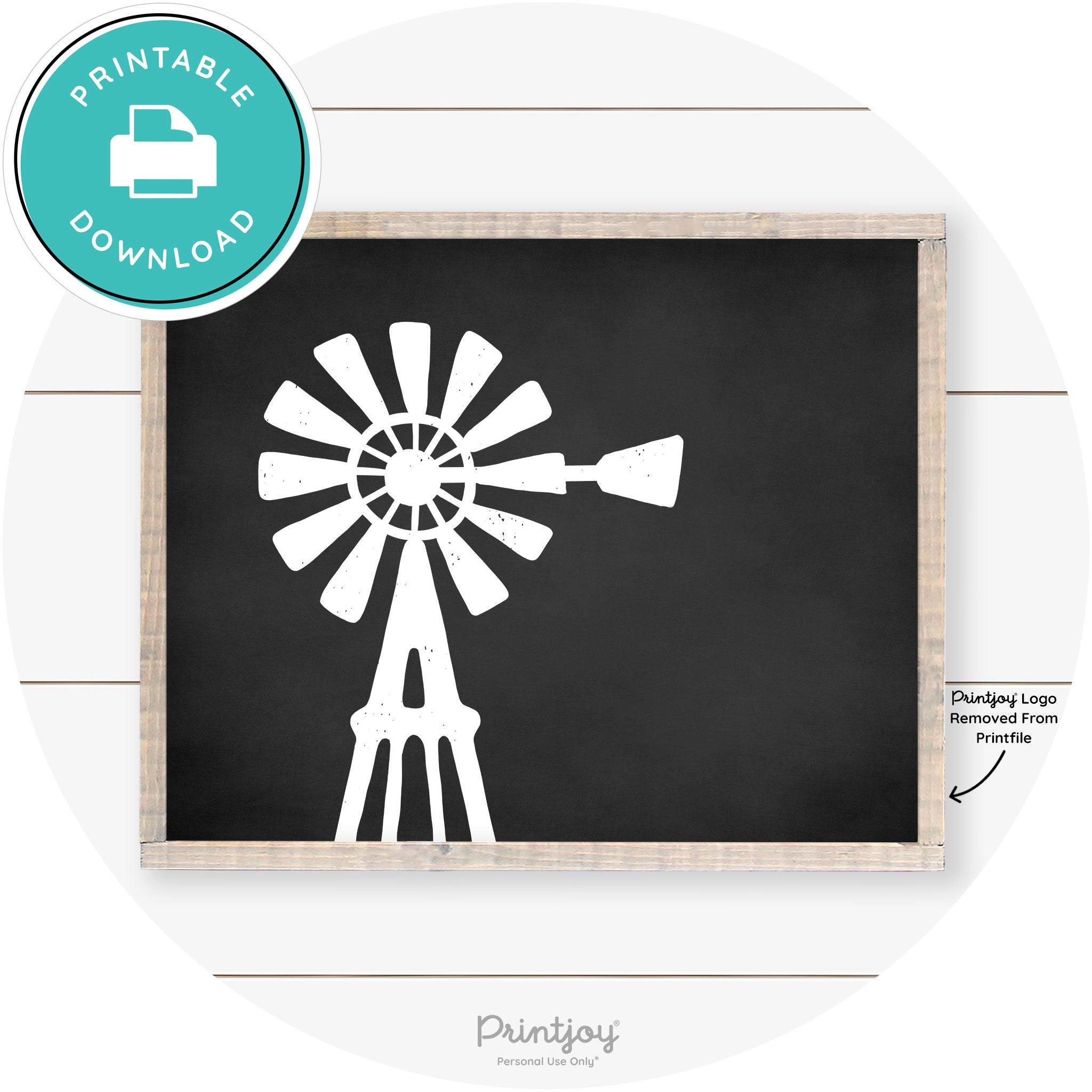 Windmill Rustic Farmhouse Living Room Wall Art Decor Free Printable