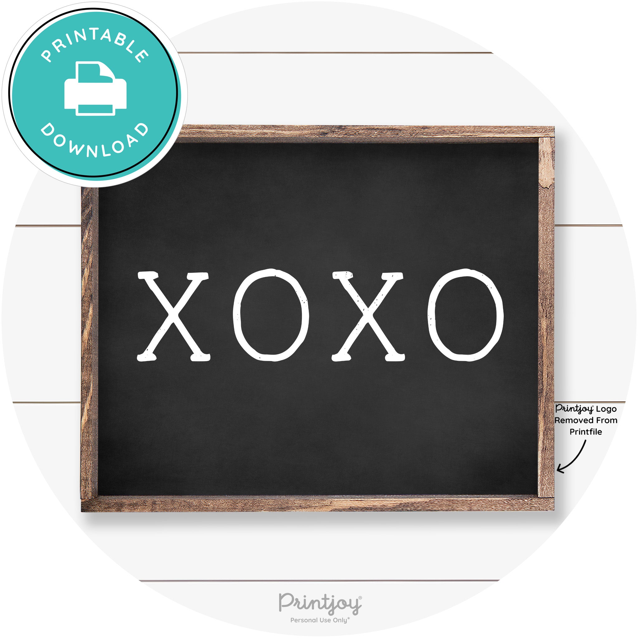 Xoxo Cute Couples Love Modern Farmhouse Wall Art Free Printable