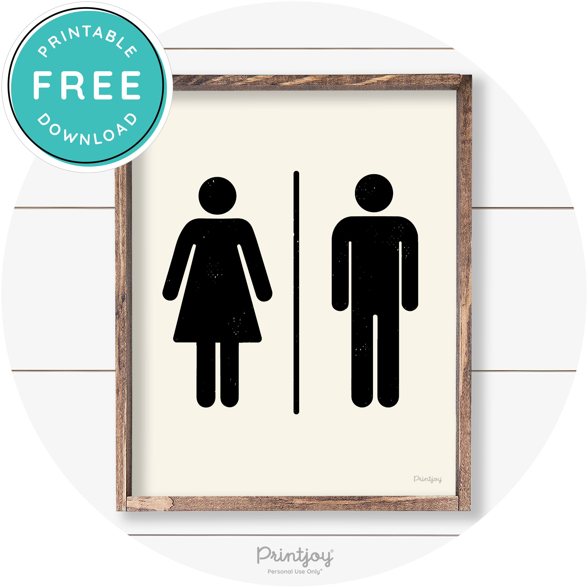 Restroom Sign Womens Mens Bathroom Farmhouse Art Free Printable