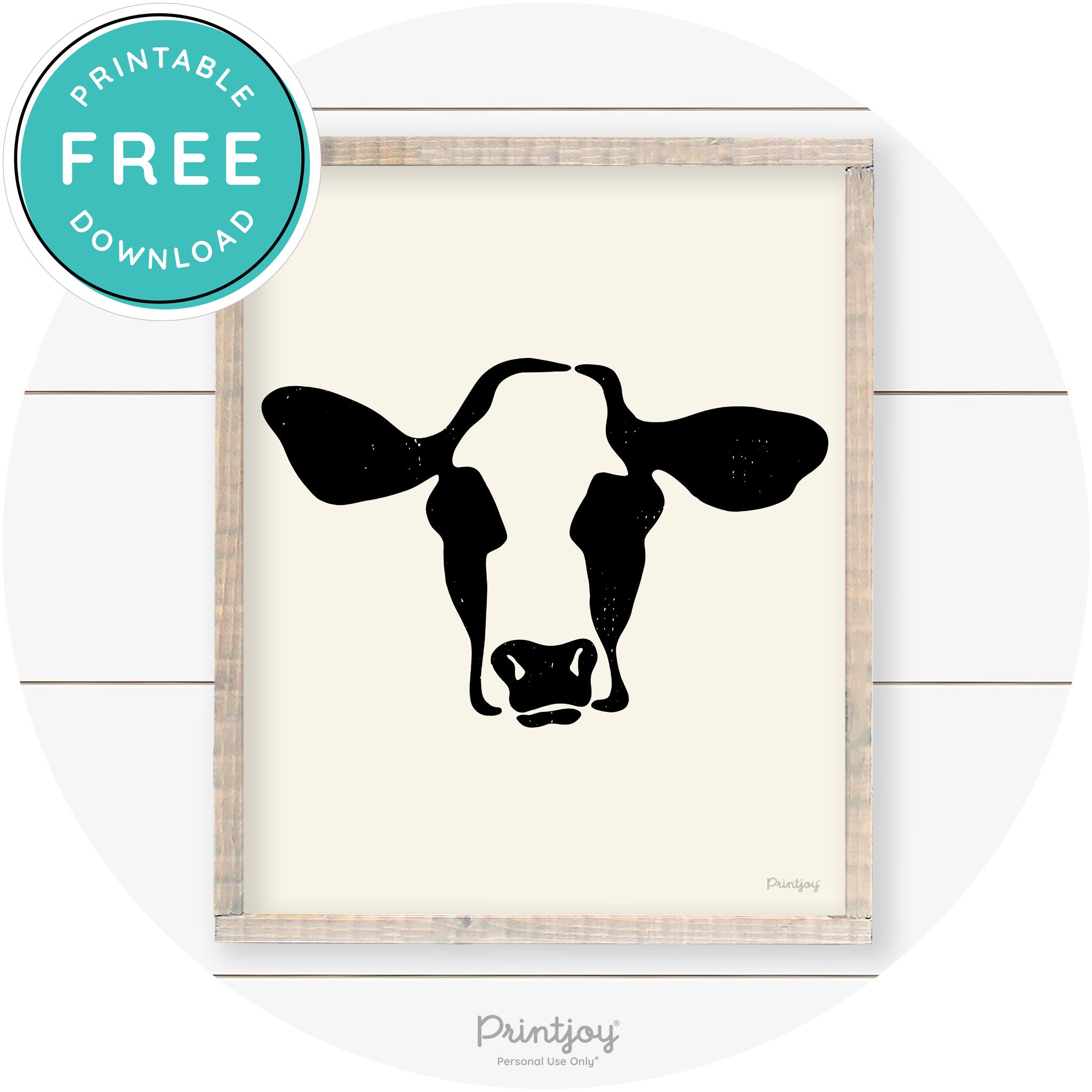 Cow Rustic Farmhouse Living Room Wall Art Decor Free Printable