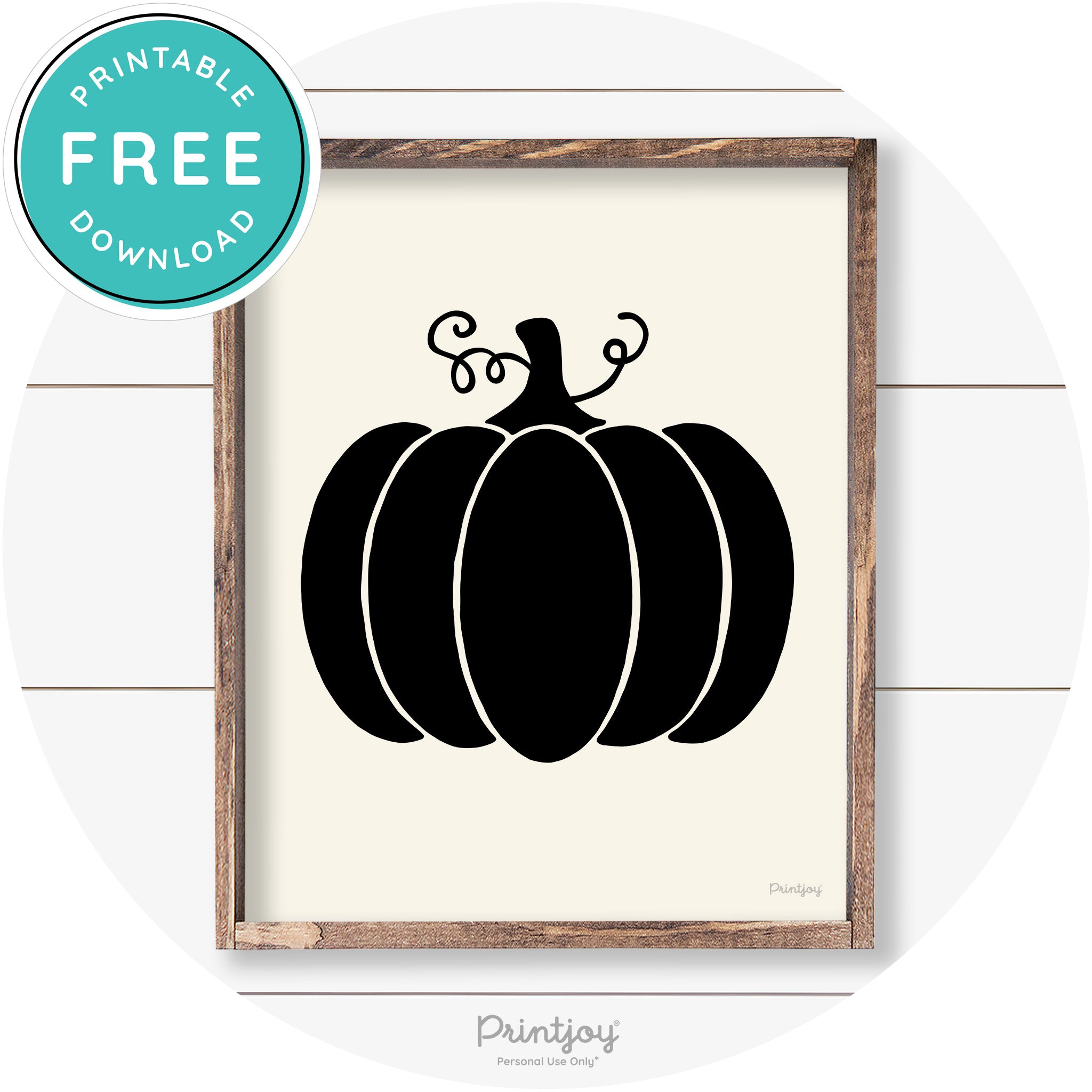 Pumpkin Thanksgiving Cute Farmhouse Wall Art Decor Free Printable