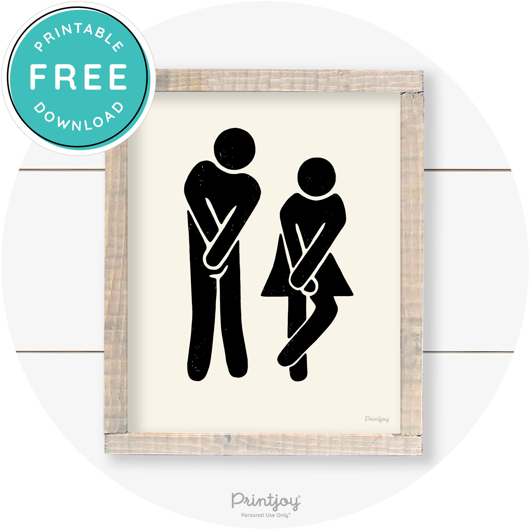 Potty Dance Gotta Go Sign Funny Farmhouse Wall Art Free Printable