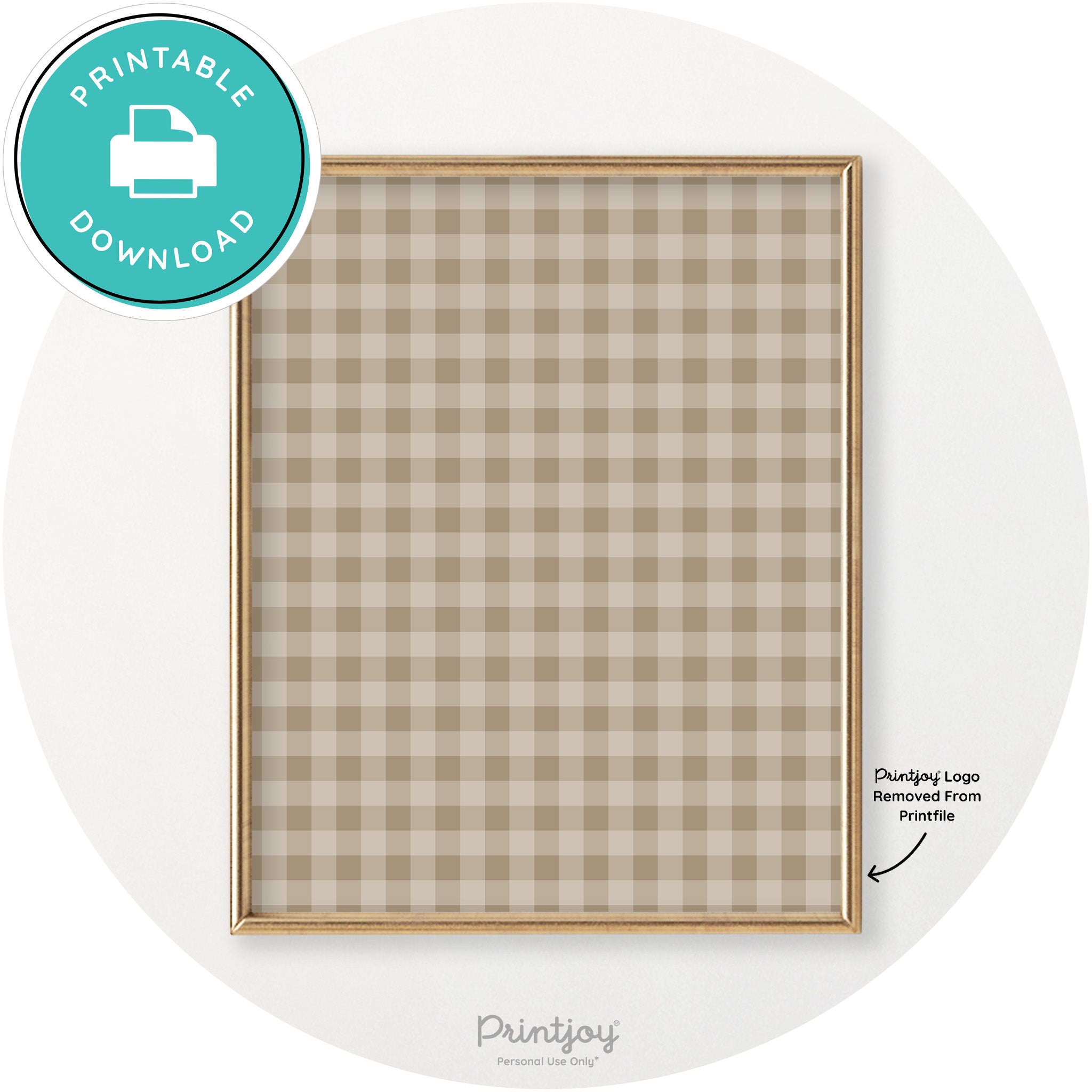 Thanksgiving Plaid Accent Modern Chic Wall Art Decor Free Printable - Printjoy