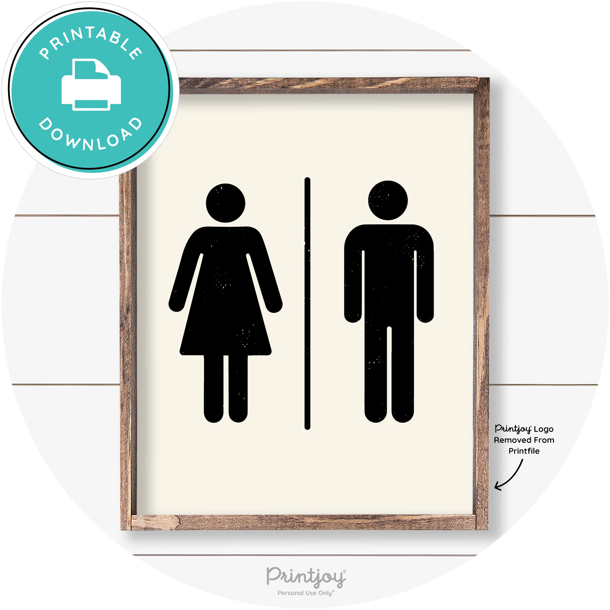 Restroom Sign Womens Mens Bathroom Farmhouse Art Free Printable