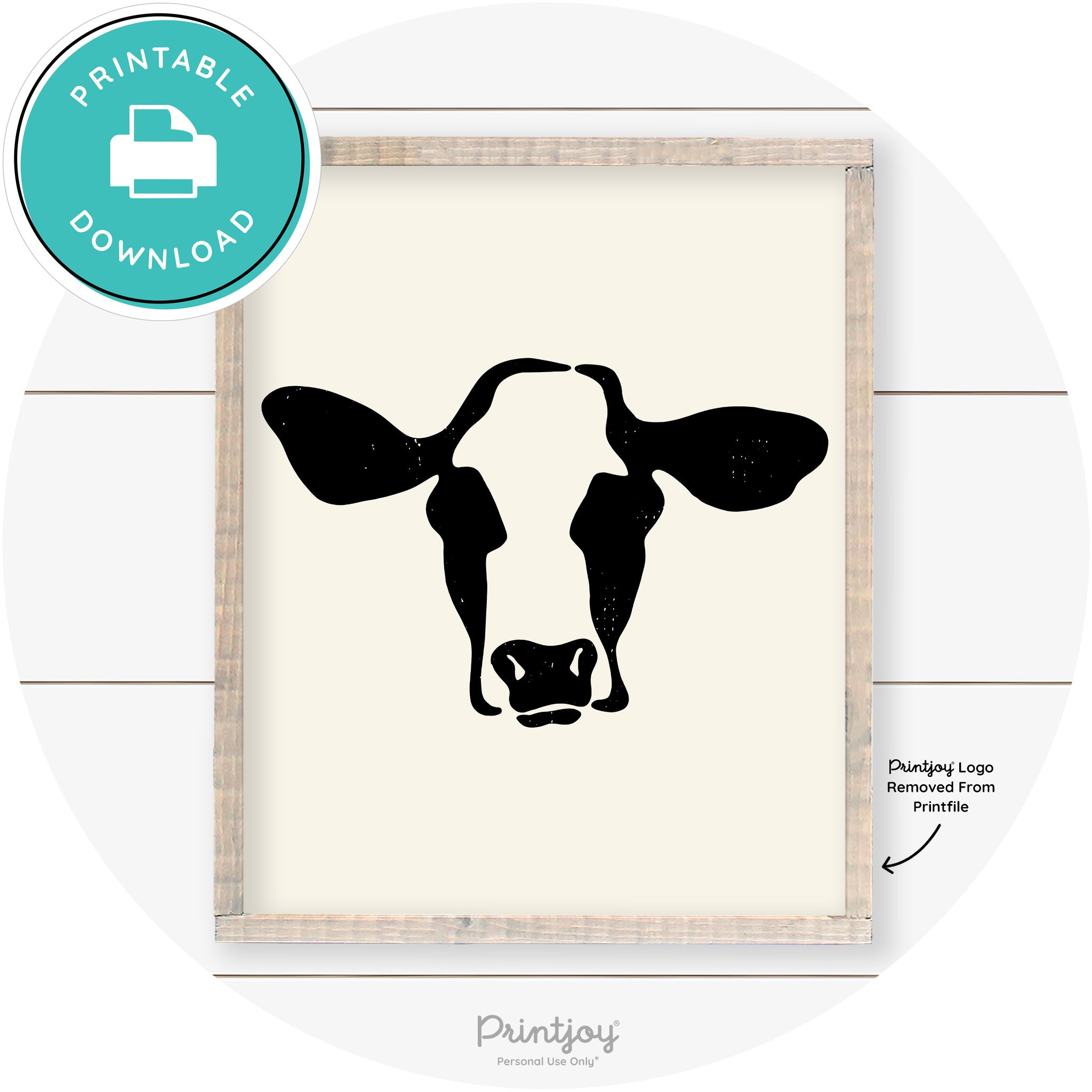 Cow Rustic Farmhouse Living Room Wall Art Decor Free Printable