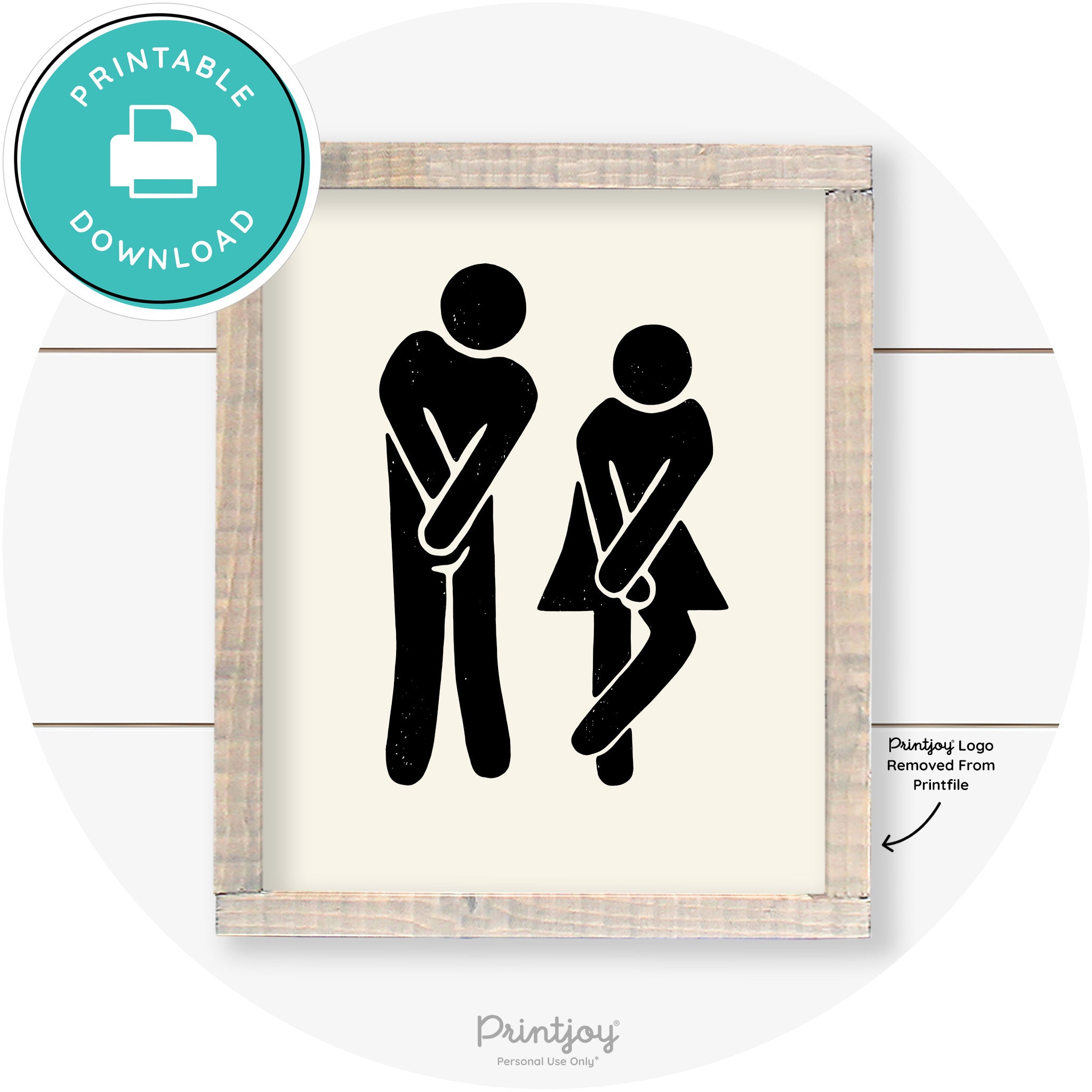 Potty Dance Gotta Go Sign Funny Farmhouse Wall Art Free Printable