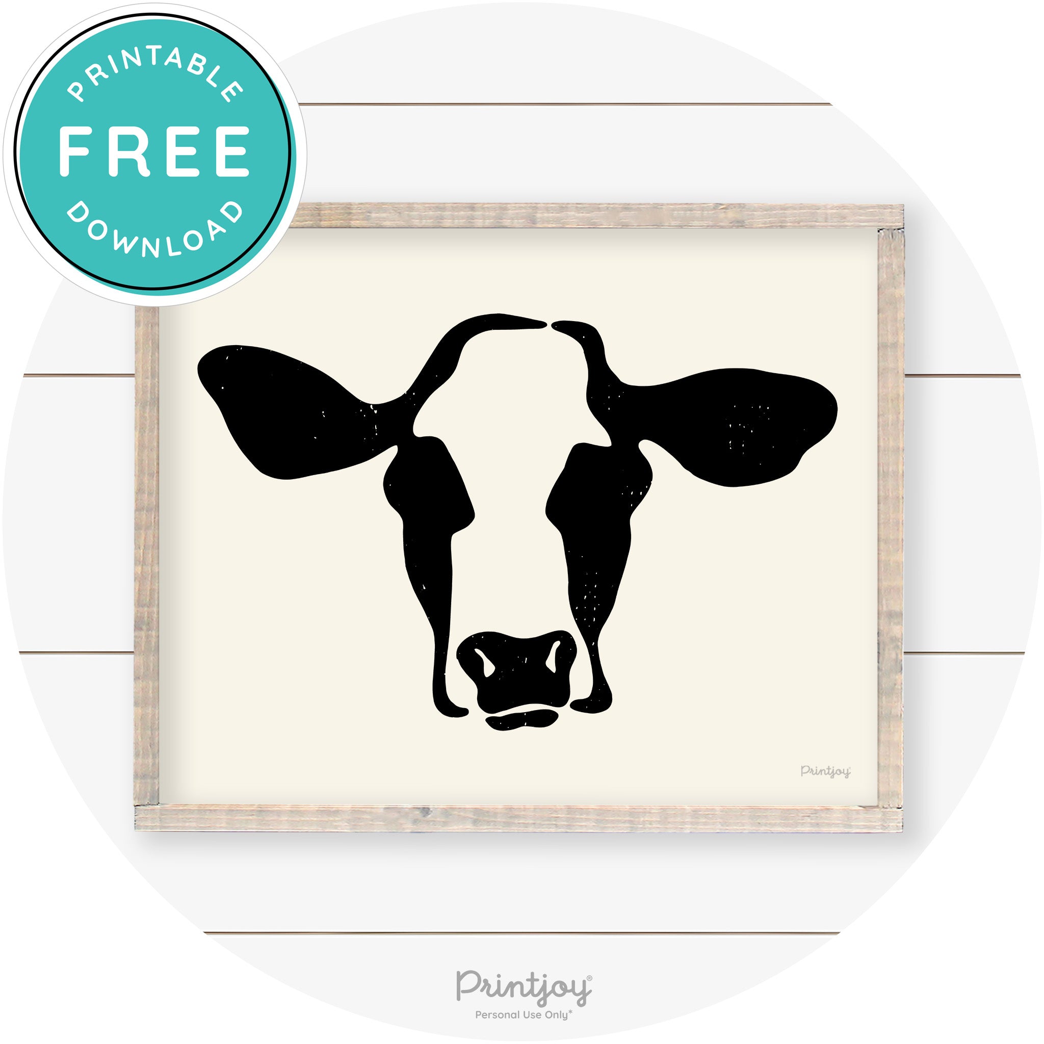 Cow Rustic Farmhouse Living Room Wall Art Decor Free Printable