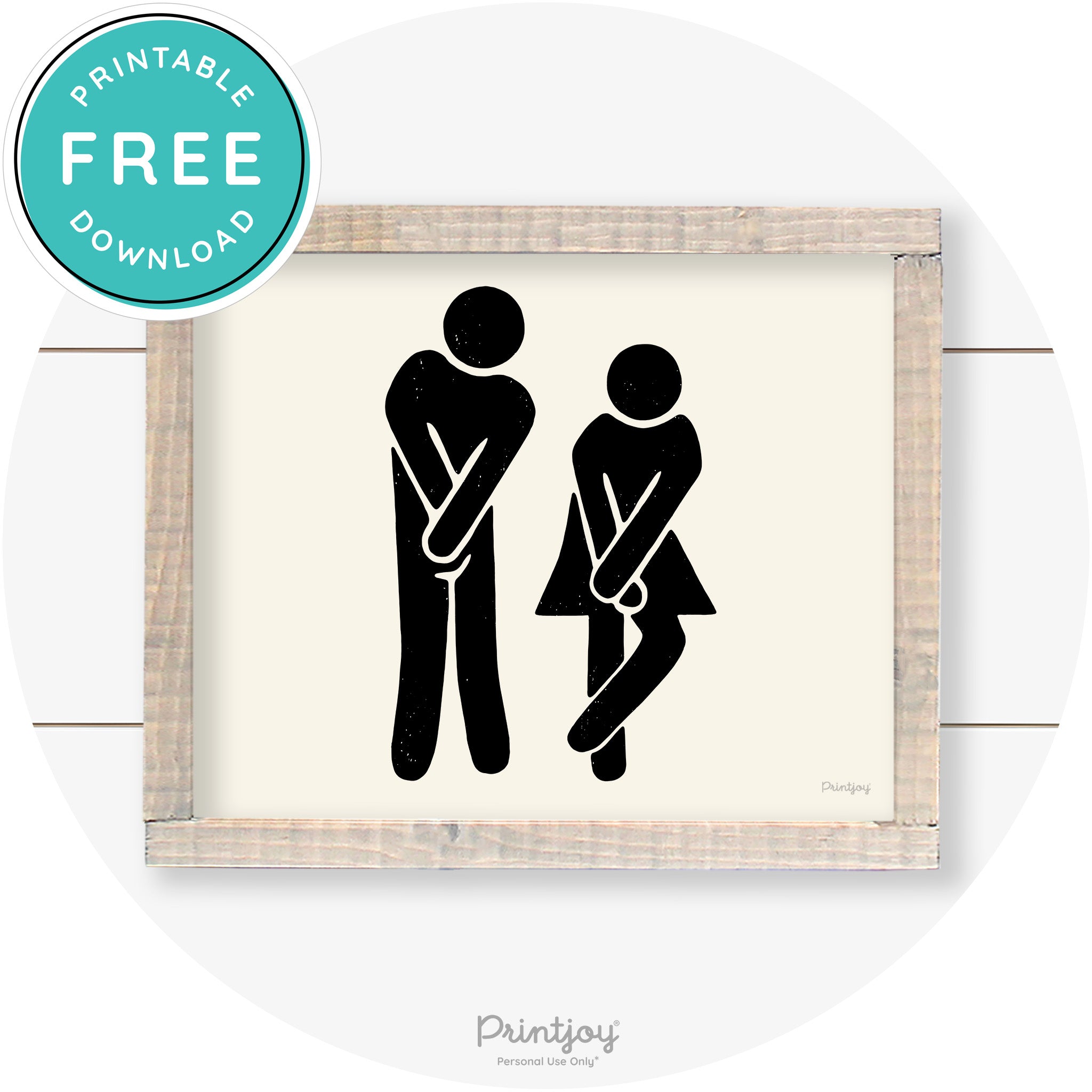 Potty Dance Gotta Go Sign Funny Farmhouse Wall Art Free Printable